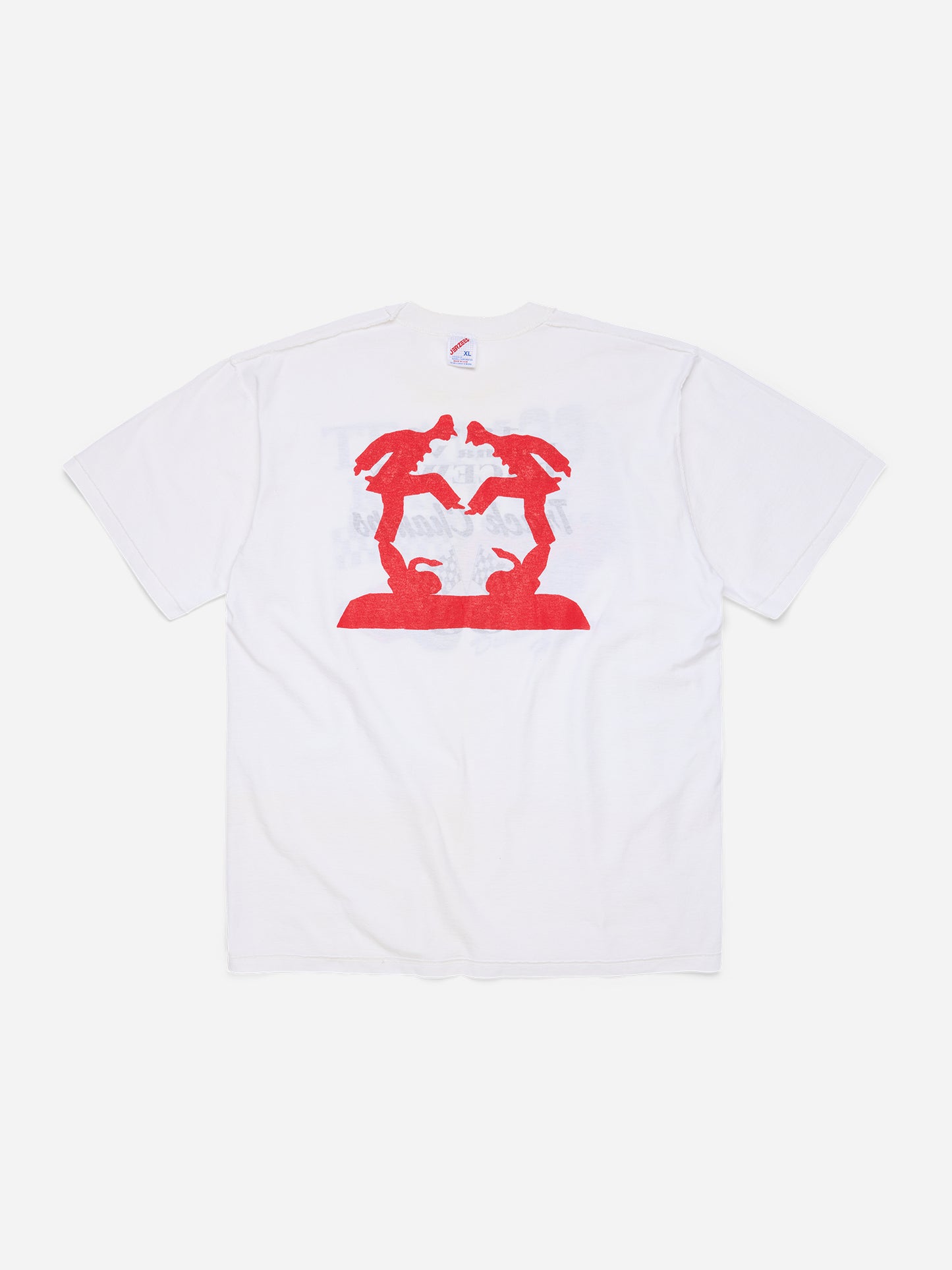NO ONE DANCES ANYMORE - White Racing Tee_ (j)