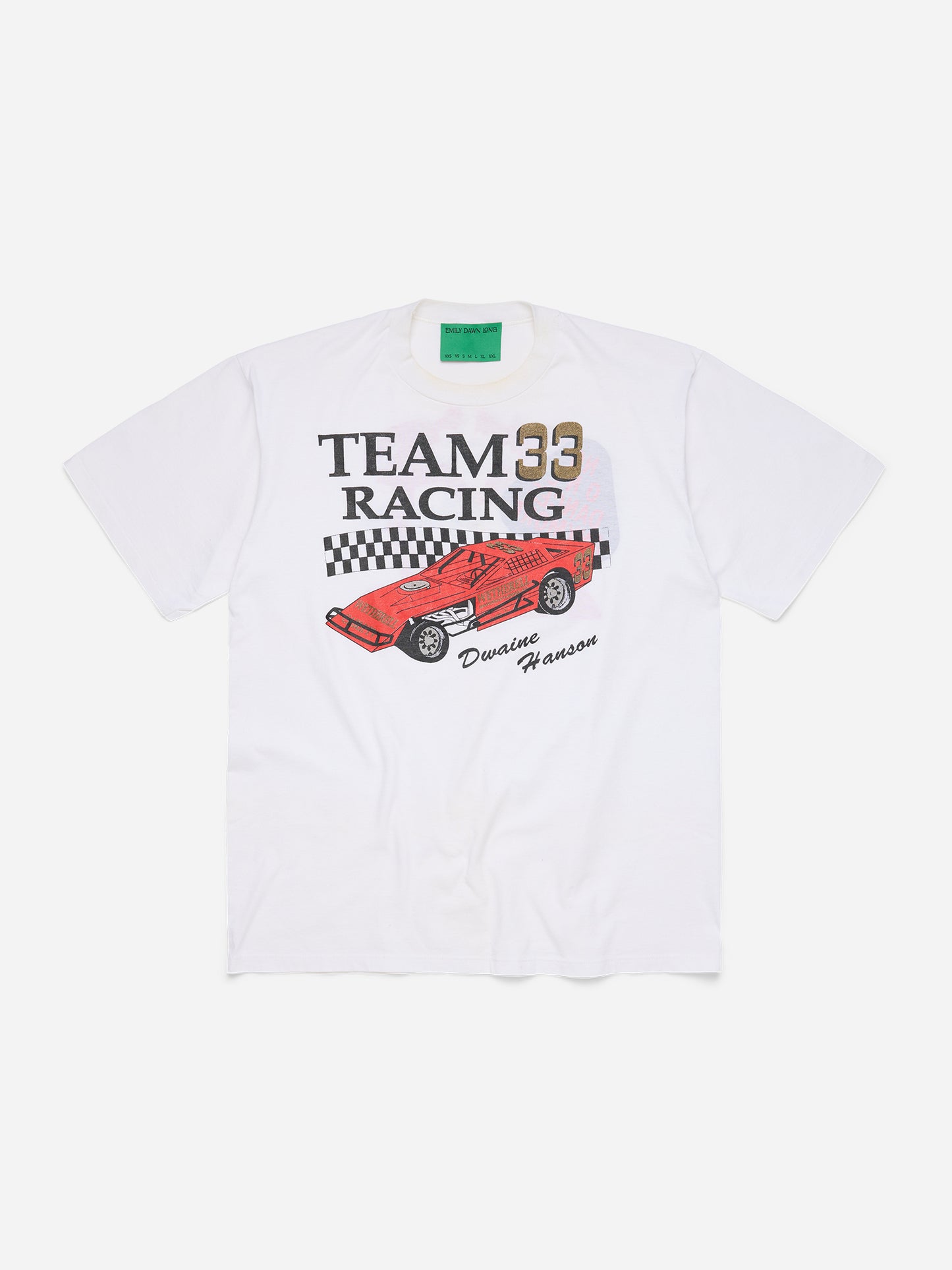 NO ONE DANCES ANYMORE - White Racing Tee_ (j)