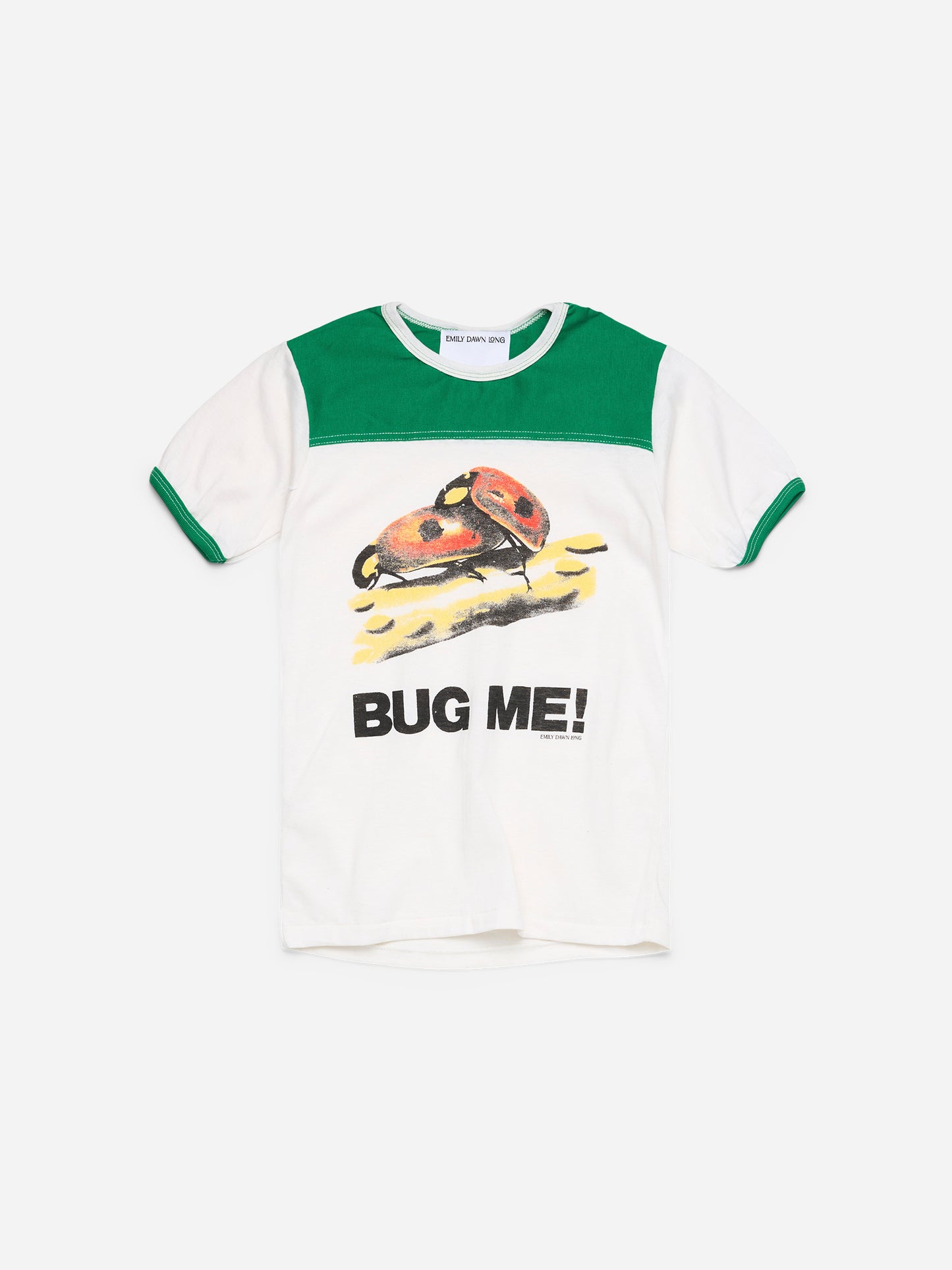 BUG ME 3 - Green White Ringer_Womens S