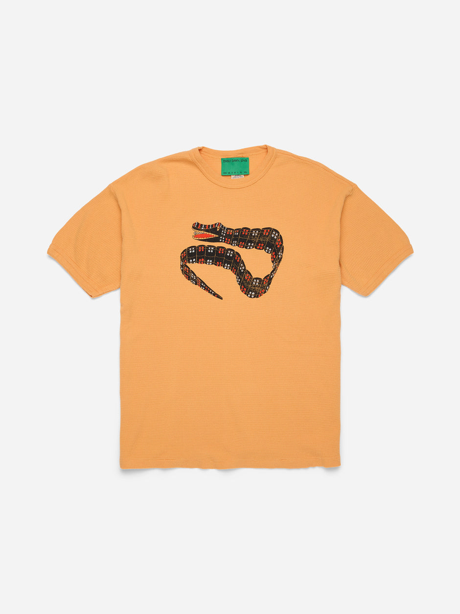 YEAR OF THE DRAGON - Orange Waffle Tee_ XL (a)