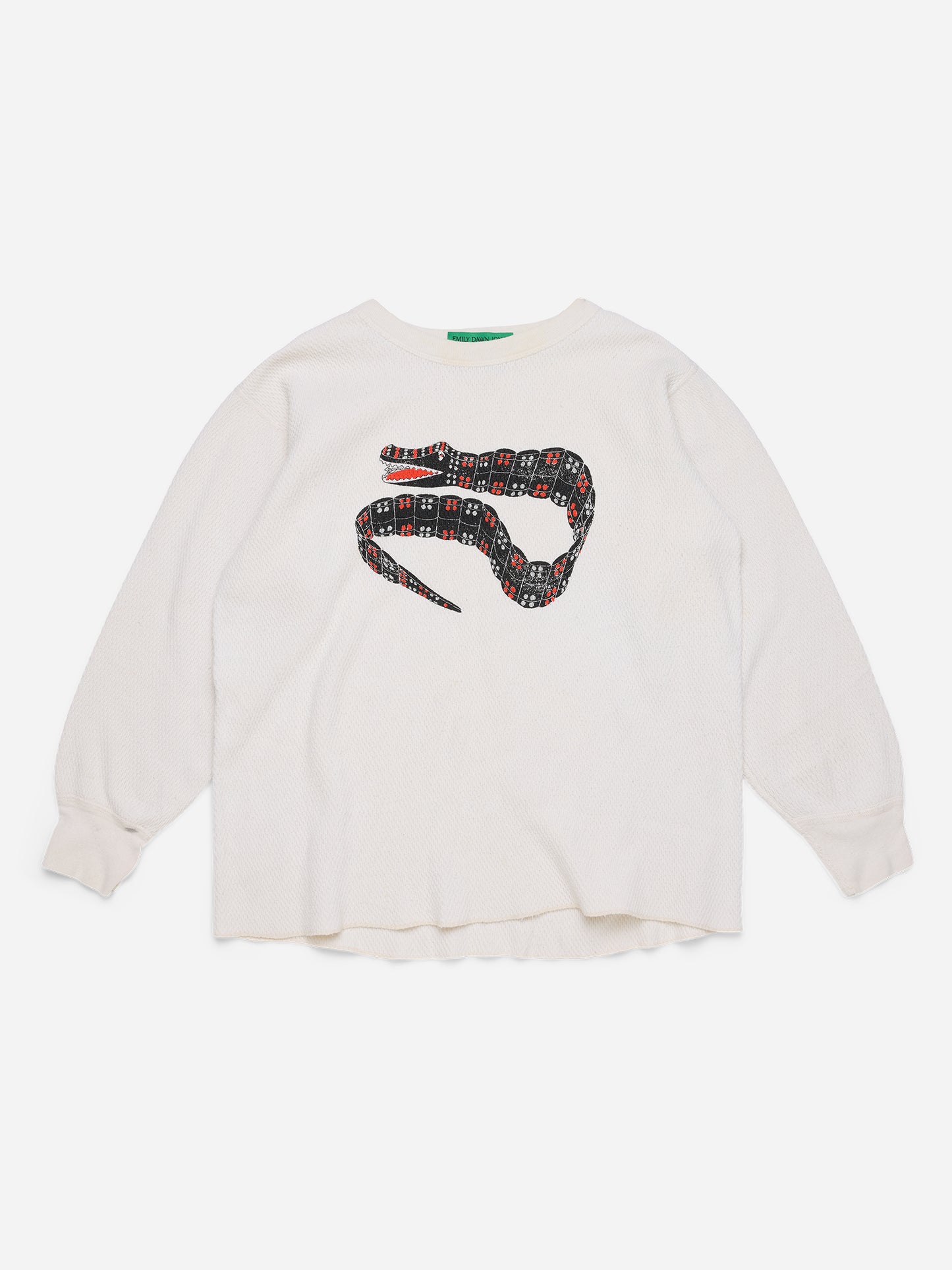 YEAR OF THE DRAGON - White Waffle Long Sleeve_L (n)