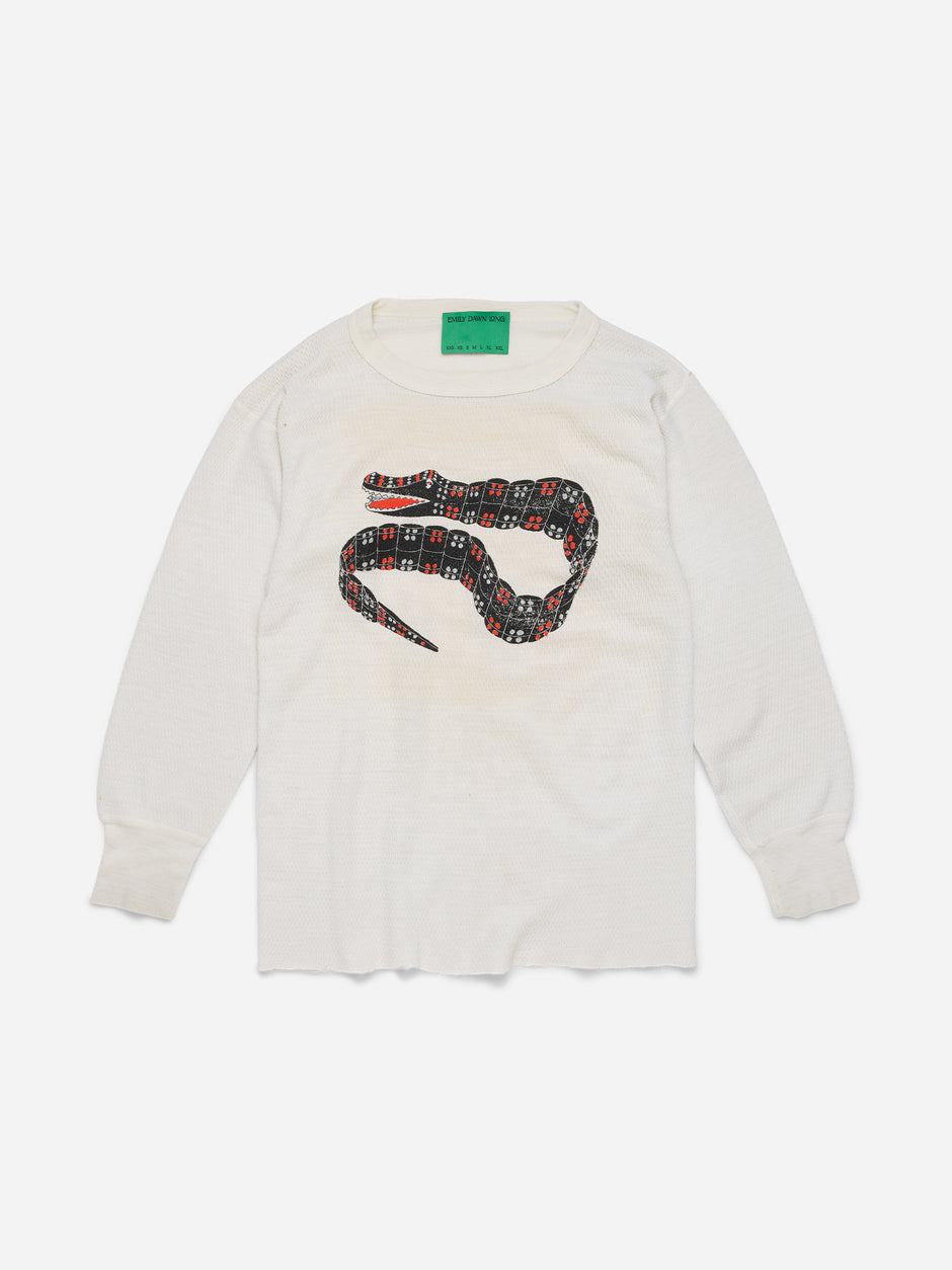 YEAR OF THE DRAGON - White Waffle Long Sleeve_S (m)