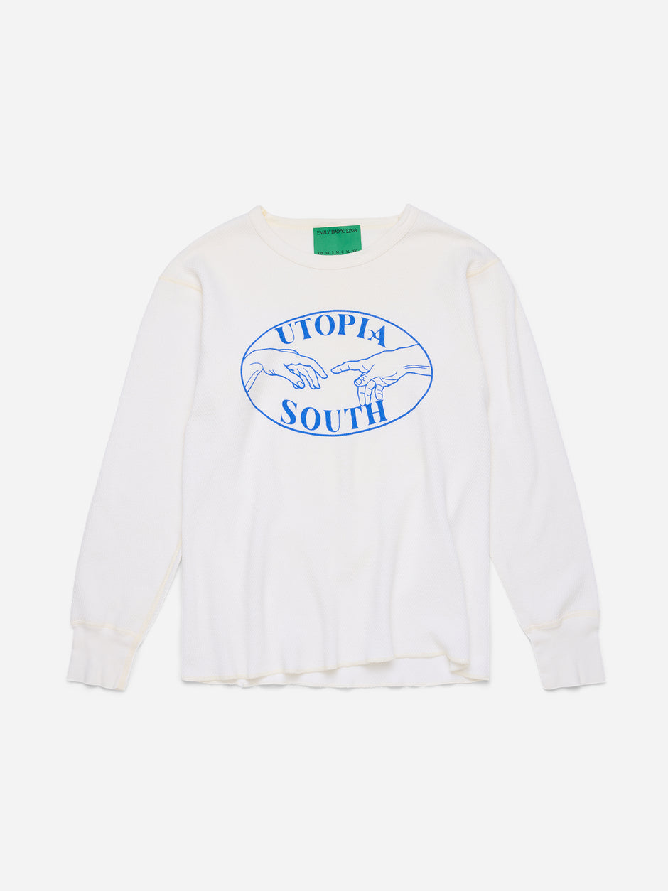 UTOPIA SOUTH - White Waffle Long Sleeve_S/M (g)