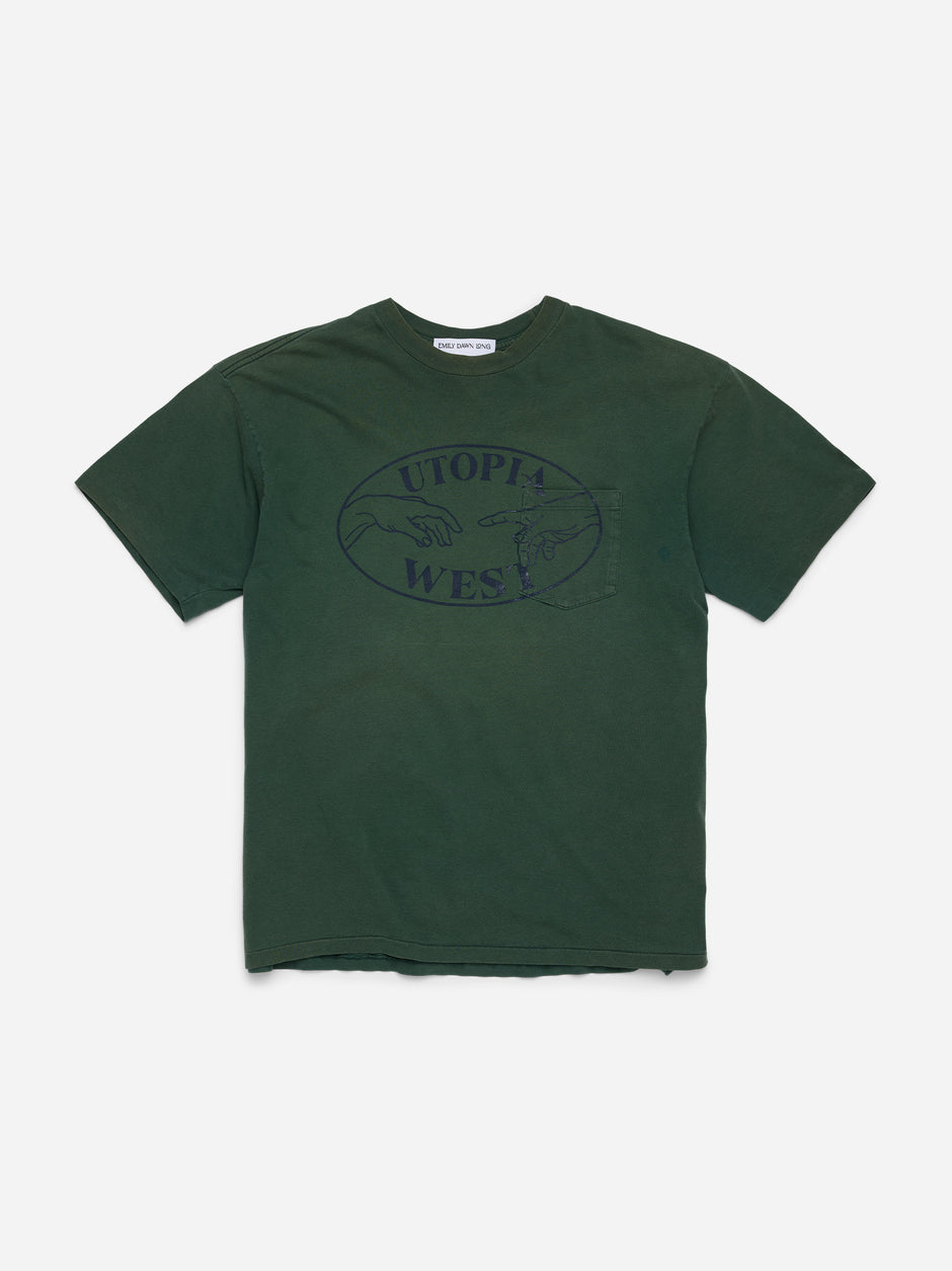 UTOPIA WEST - Forest Green Tee_Pocket_L (d)