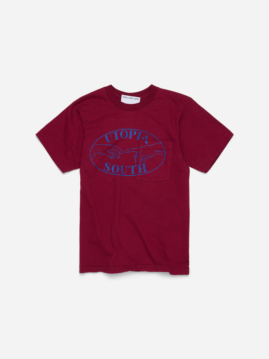 UTOPIA SOUTH - Crimson Tee_Pocket_S/M (e)