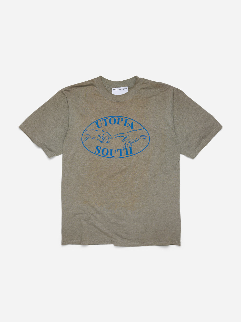 UTOPIA SOUTH - Green Grey Tee_L(m)