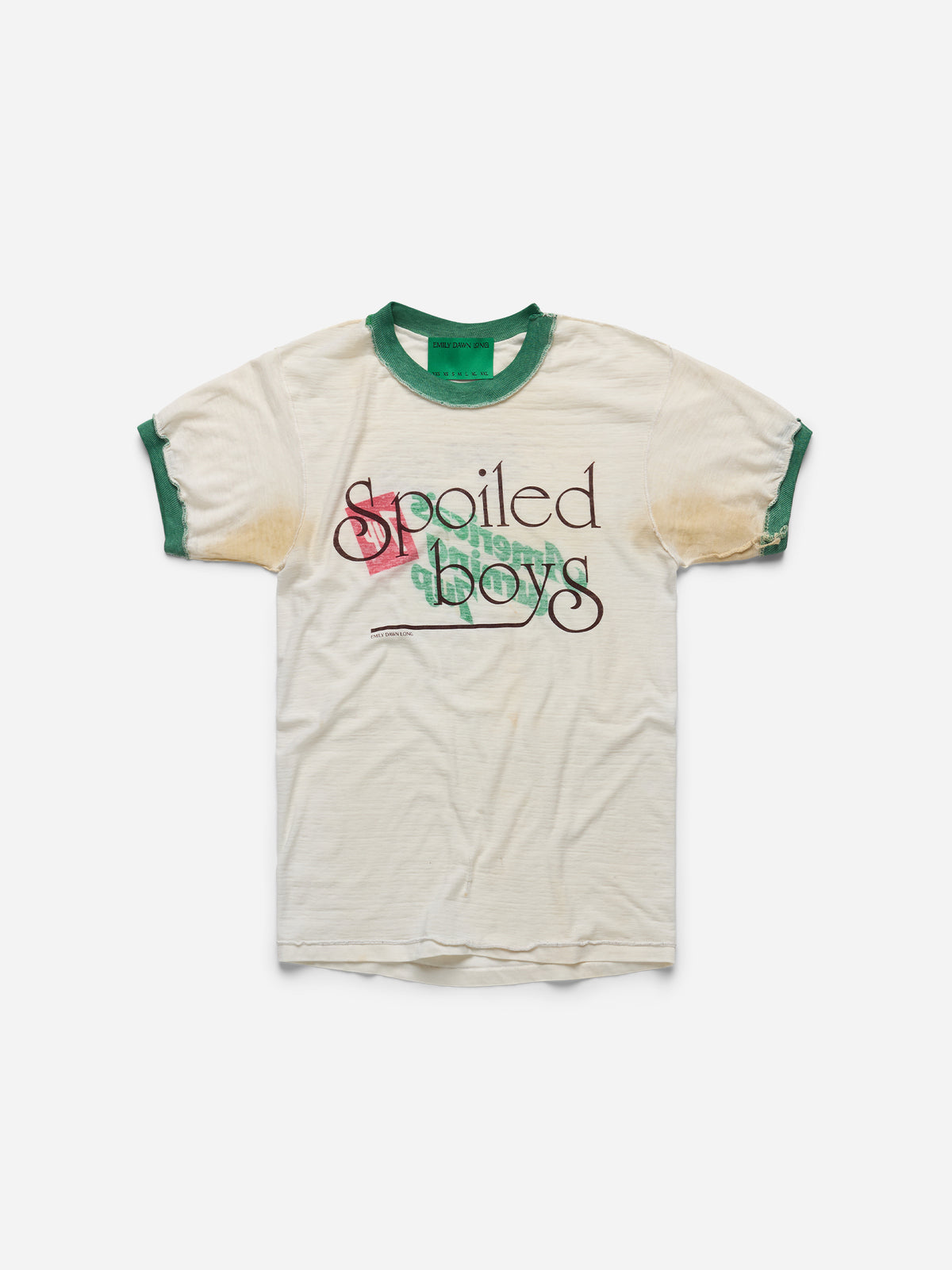 SPOILED BOYS - White Green Ringer_S (e)