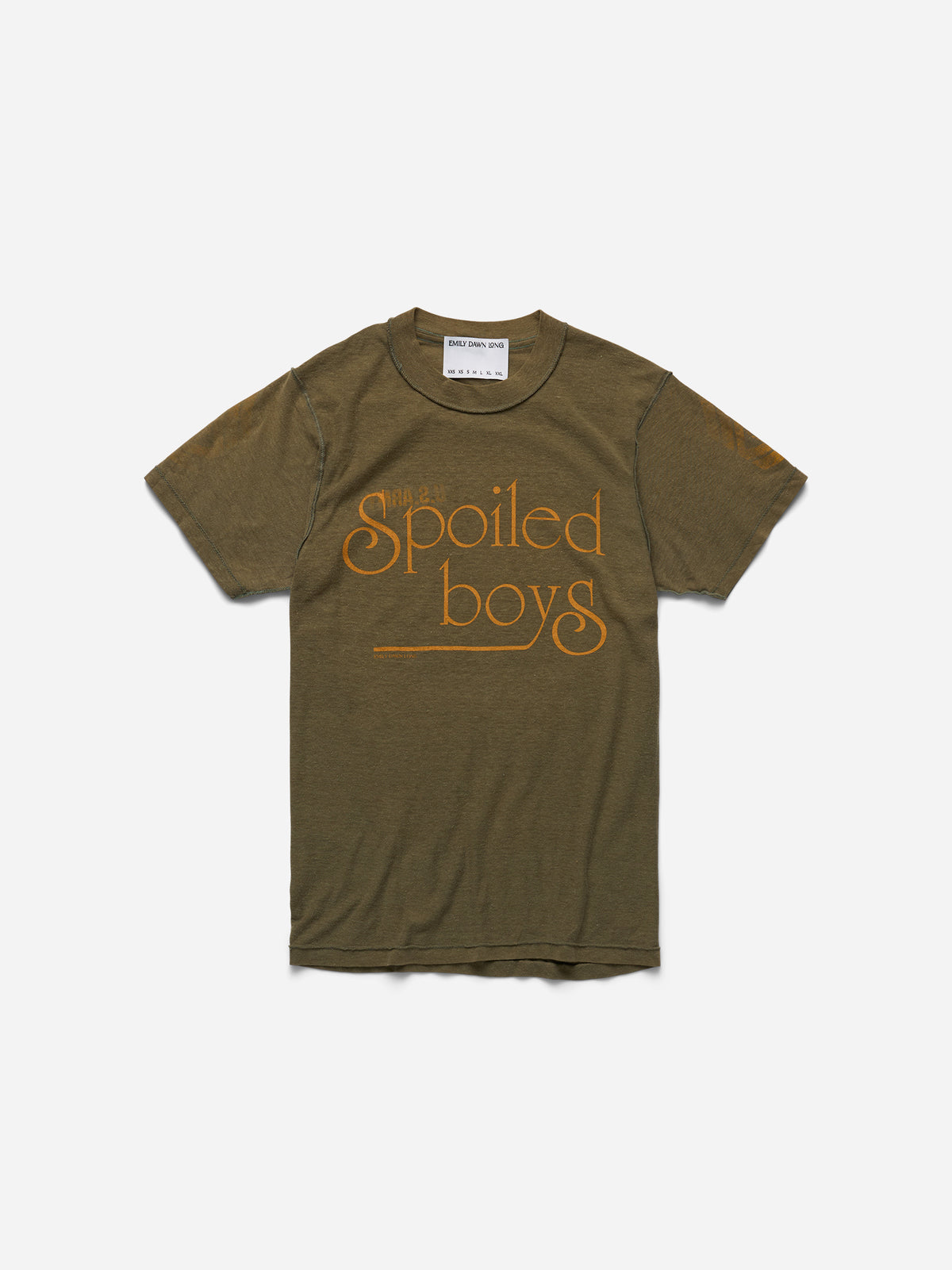SPOILED BOYS -  Brown Tee_Army_S (kk)