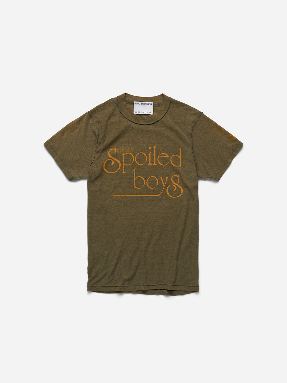 SPOILED BOYS -  Brown Tee_Army_S (kk)