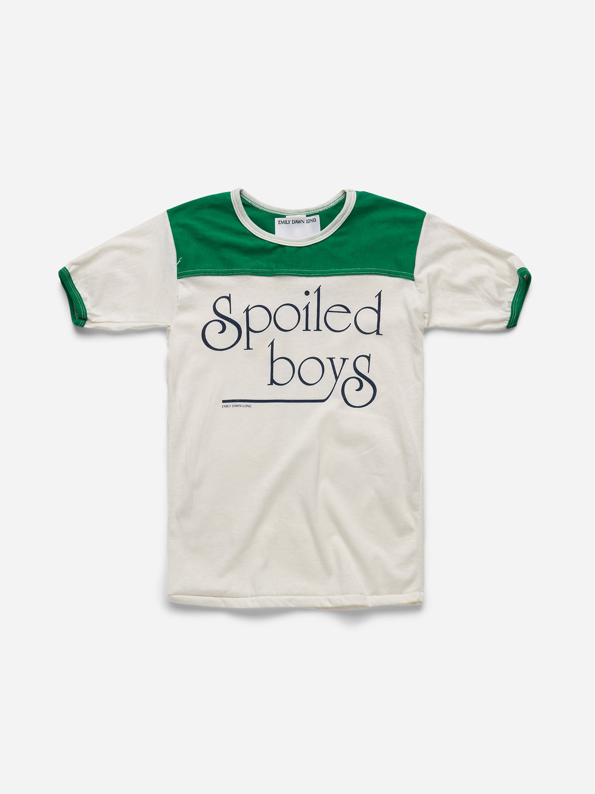 SPOILED BOYS - White Green Ringer_XS (a)