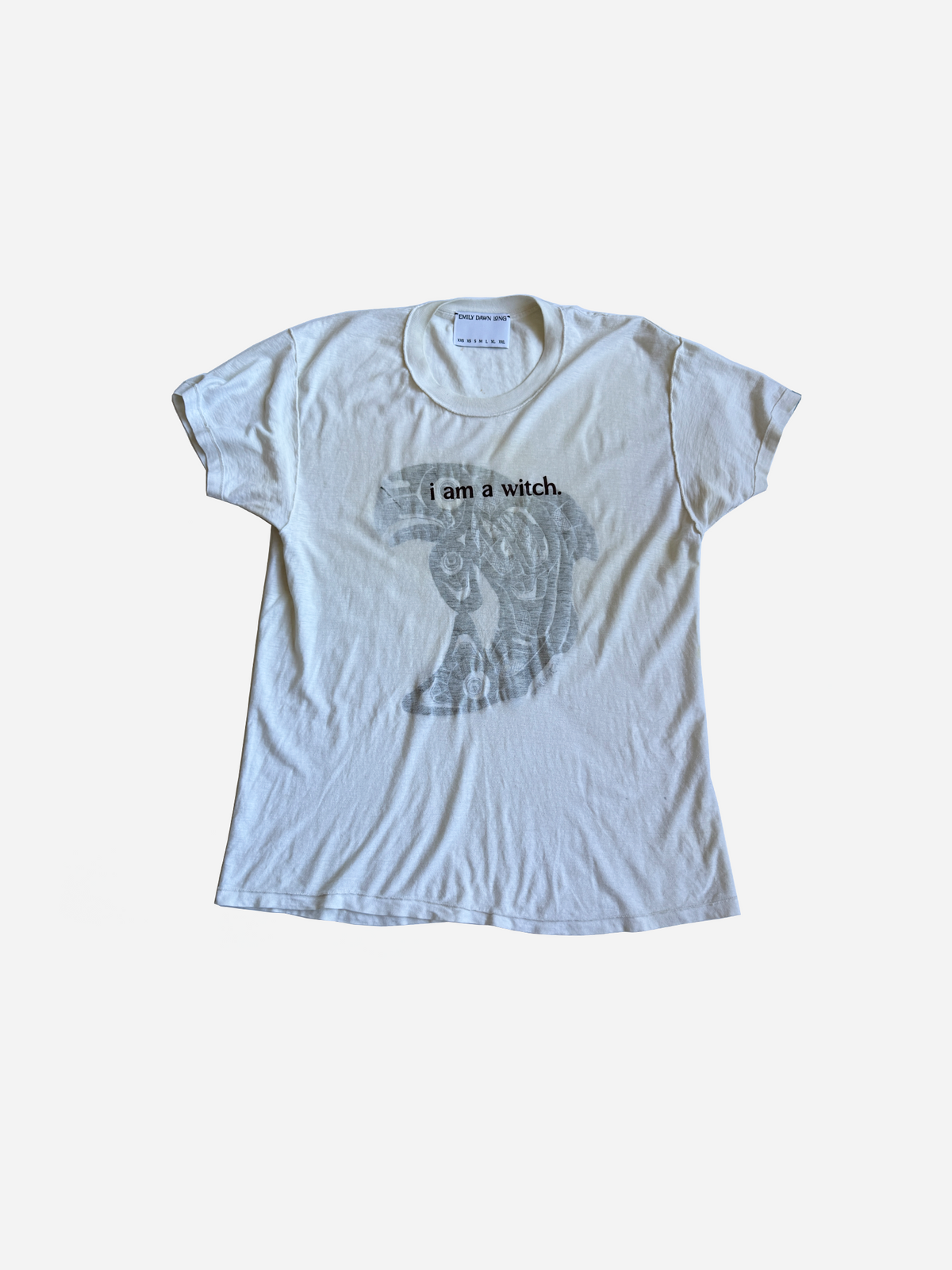 i am a witch. white whale tee - large