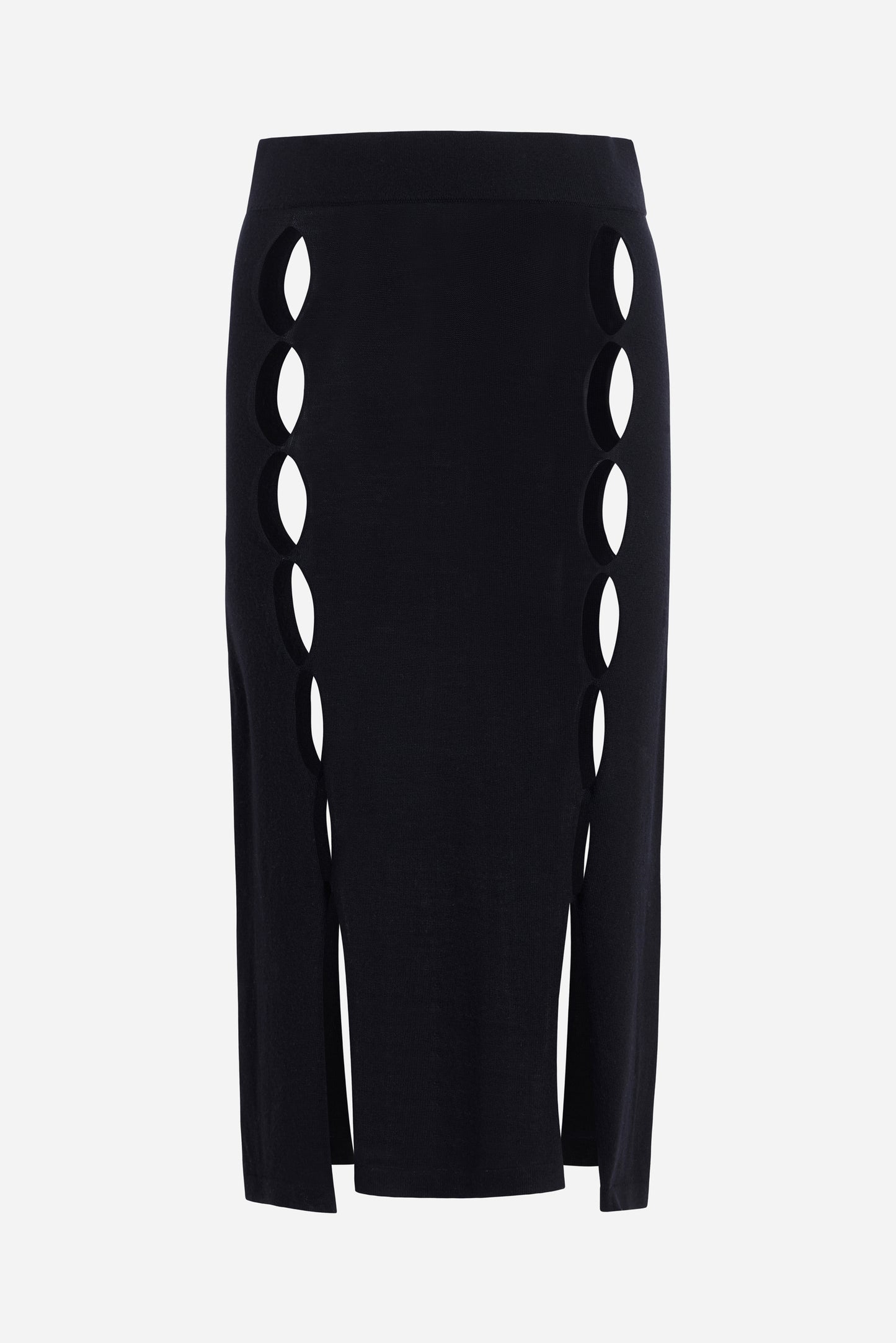 River Wool Skirt - Black