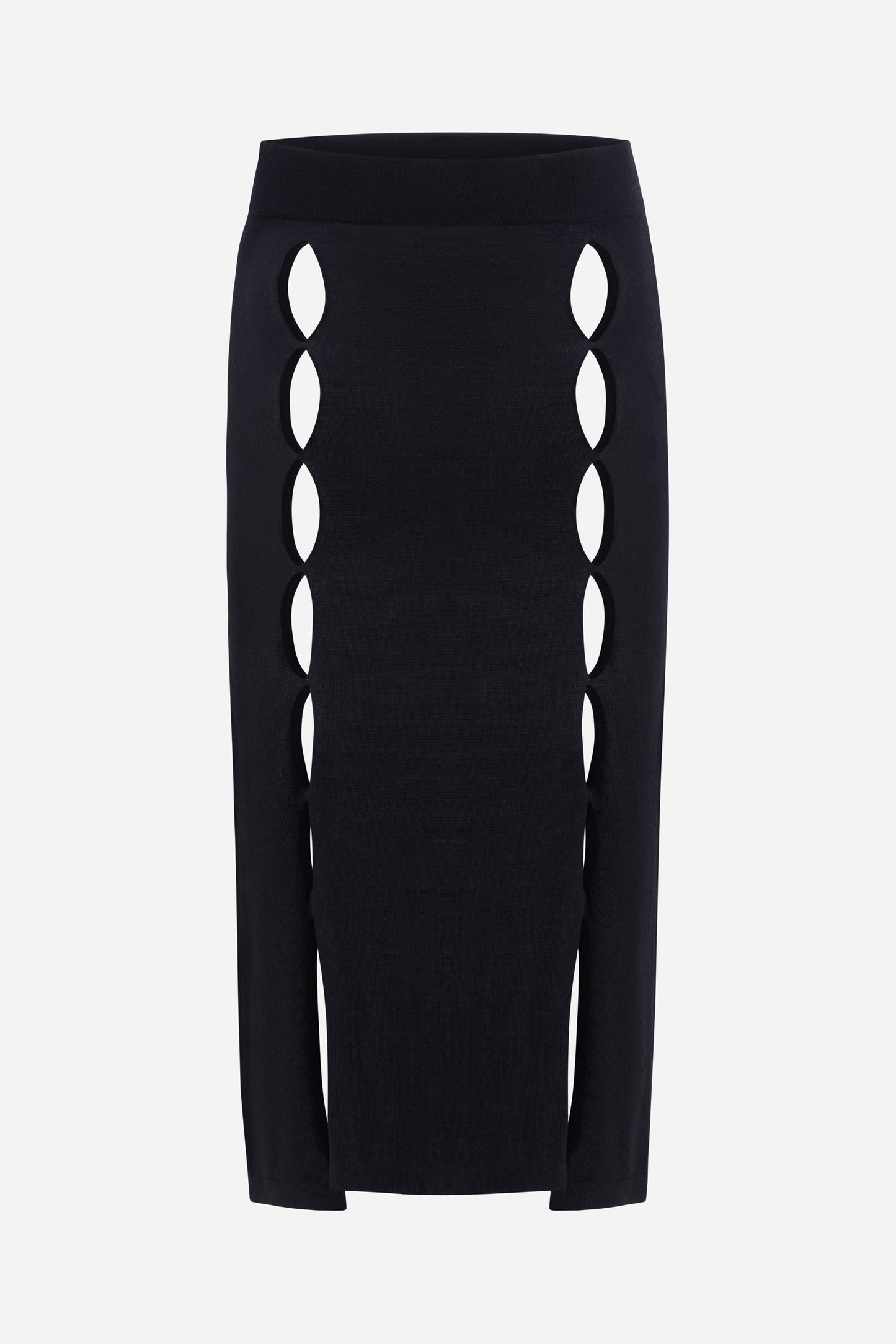 River Wool Skirt - Black