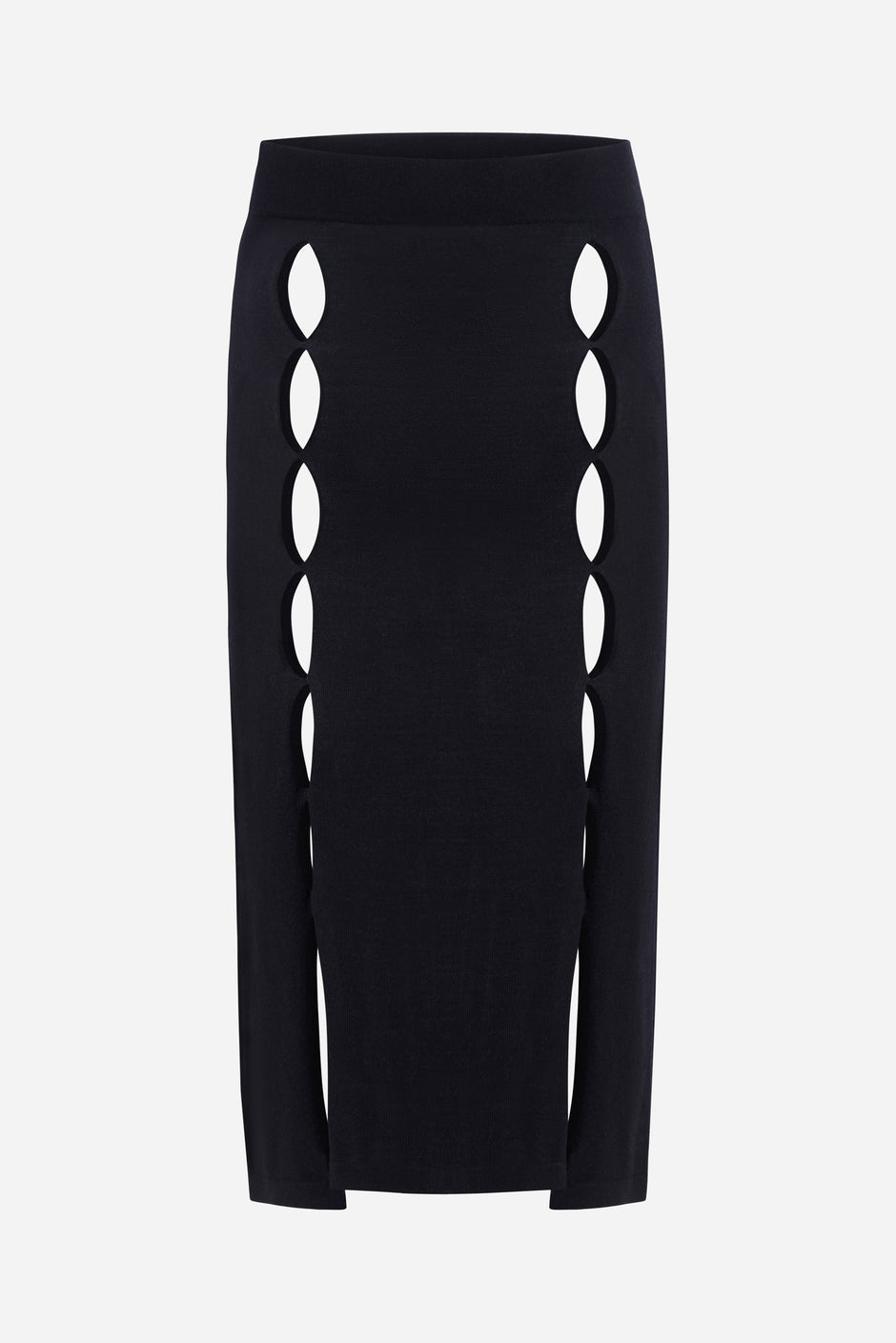 River Wool Skirt - Black