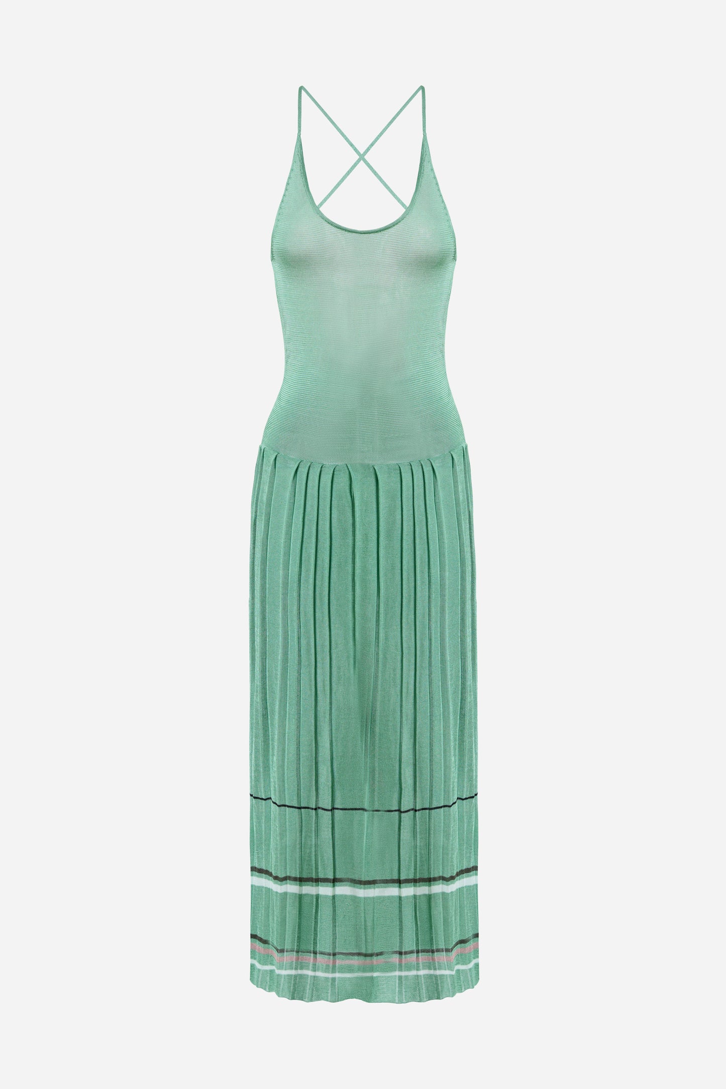 KINGSLEY PLEATED MIDI DRESS - Lily Pad