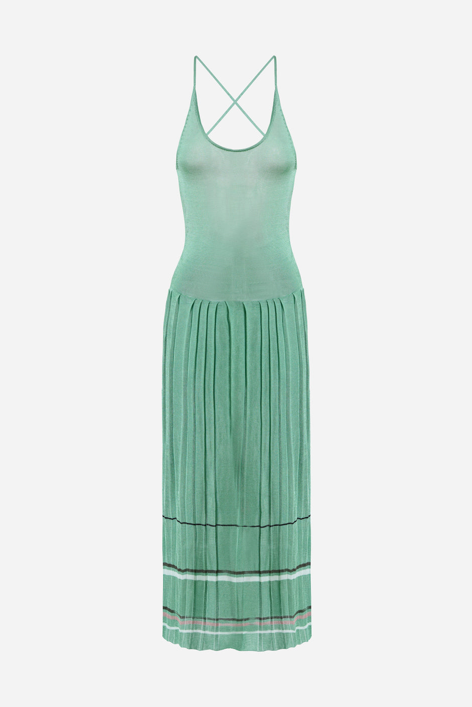 KINGSLEY PLEATED MIDI DRESS - Lily Pad