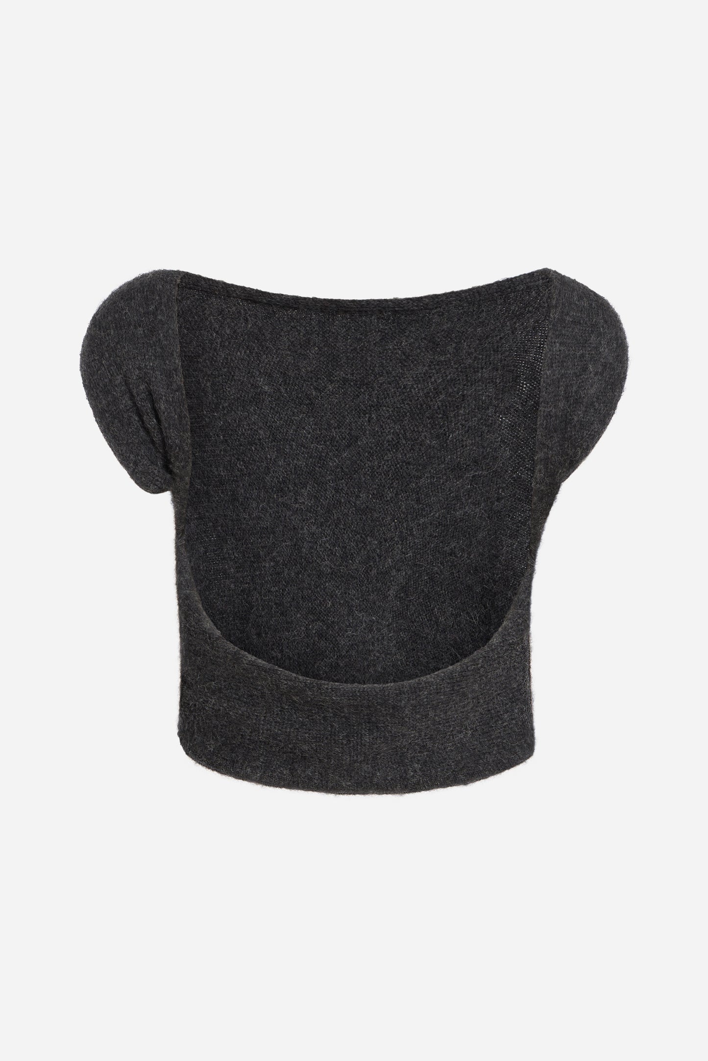 DIONE DRAPE KNIT TOP - Charcoal