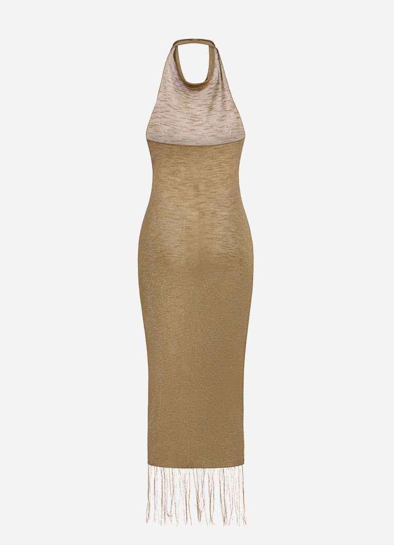 Shimmy Shimmy Shake Dress - Gold