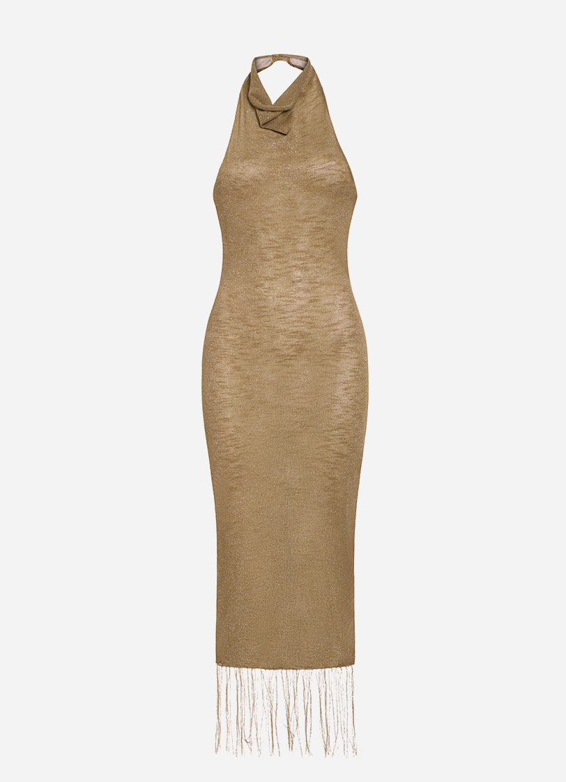Shimmy Shimmy Shake Dress - Gold