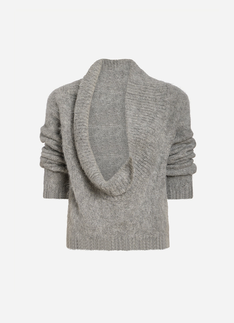 Sonko Reversible Cowl Neck Sweater - Fuzzy