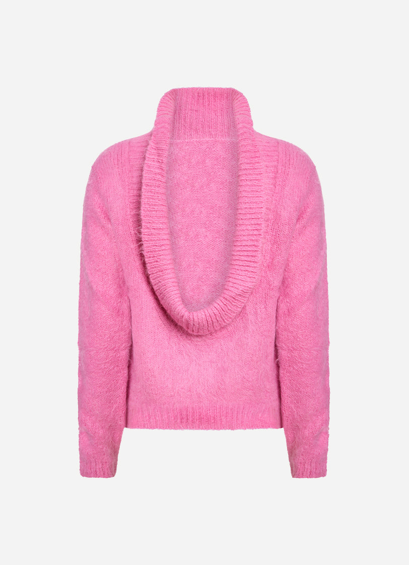 Sonko Reversible Cowl Neck Sweater - Dusty Pink