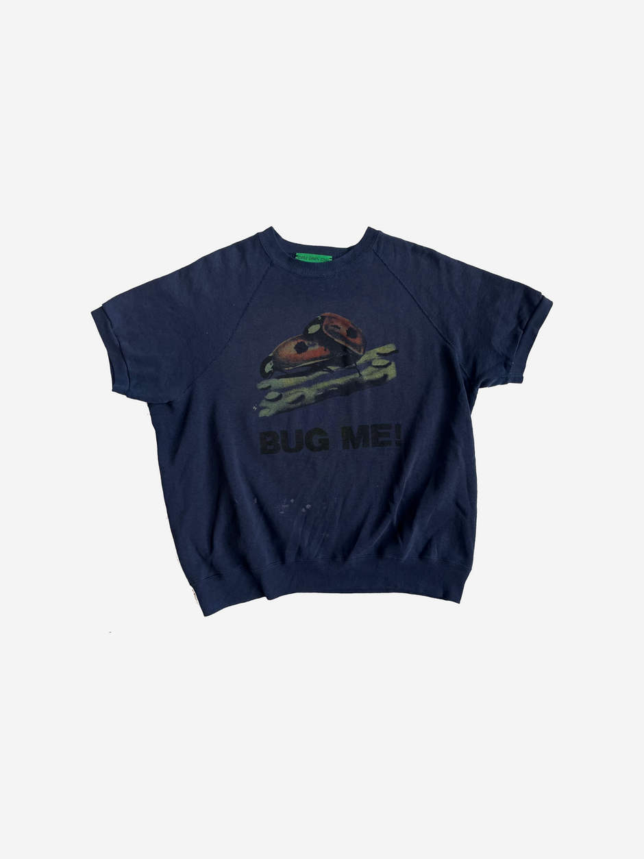 BUG ME  - Vintage Tee Dark Blue Short Sleeve Crew_L
