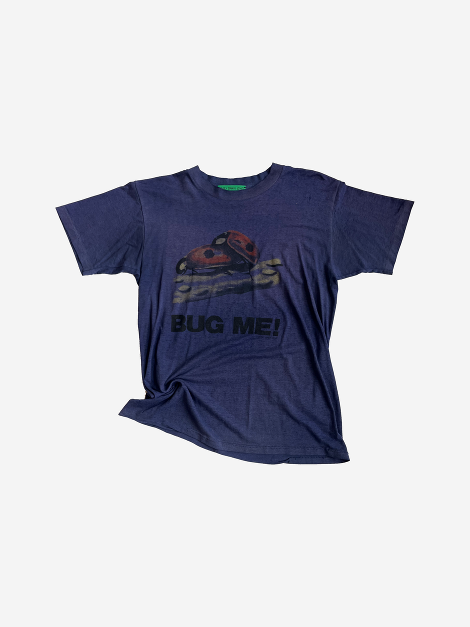 BUG ME  - Vintage Tee Sun Bleached Thin Blue/Purple_M