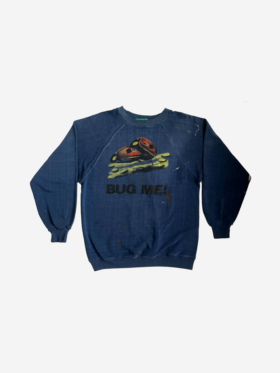 BUG ME  - Sweatshirt Dark Navy with White Stitching_M