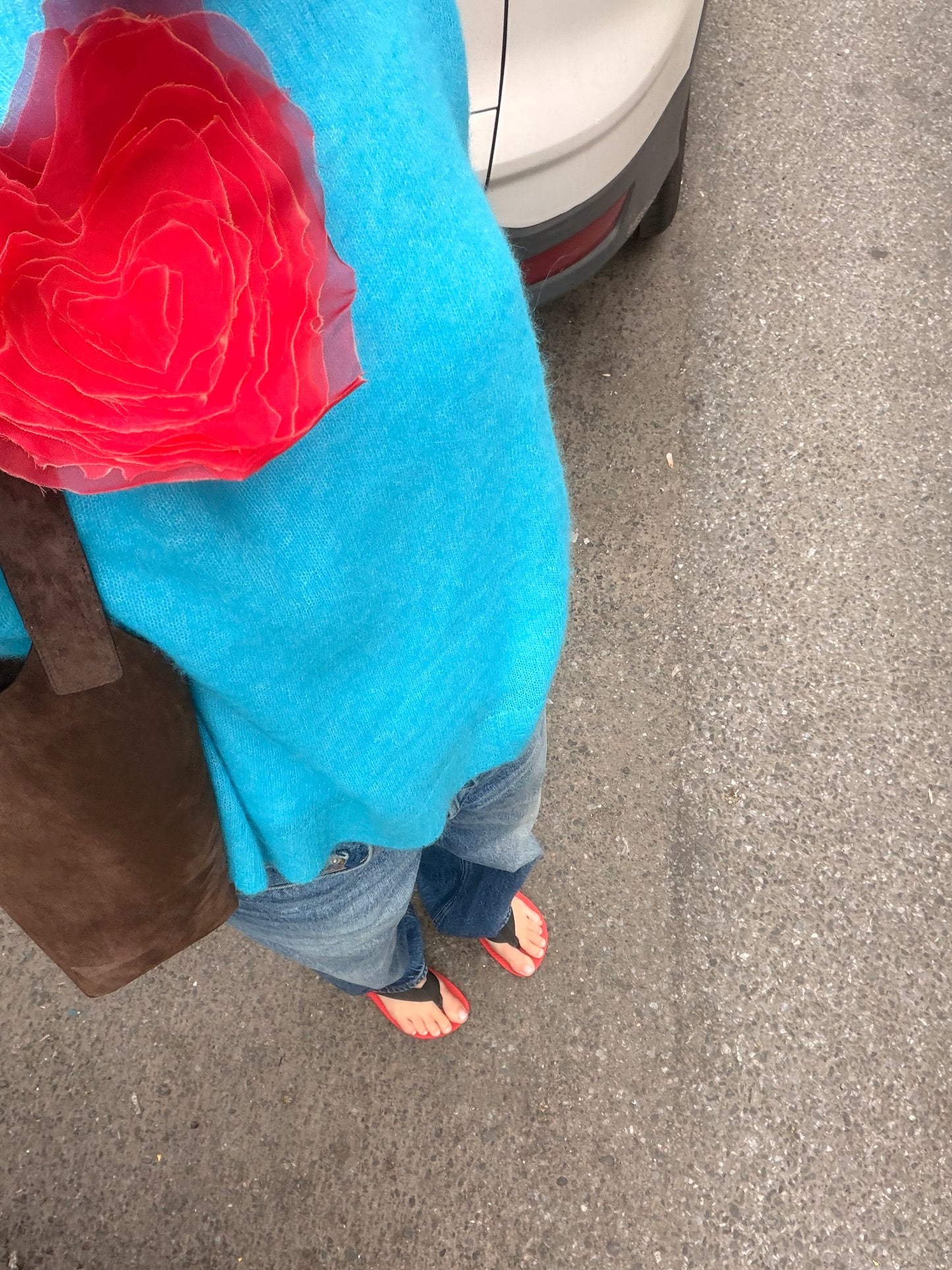 Core Sheer Boatneck Sweater - Aqua
