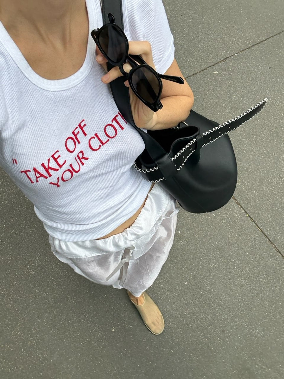 “TAKE OFF YOUR CLOTHES”  - PERFECT RIBBED TEE