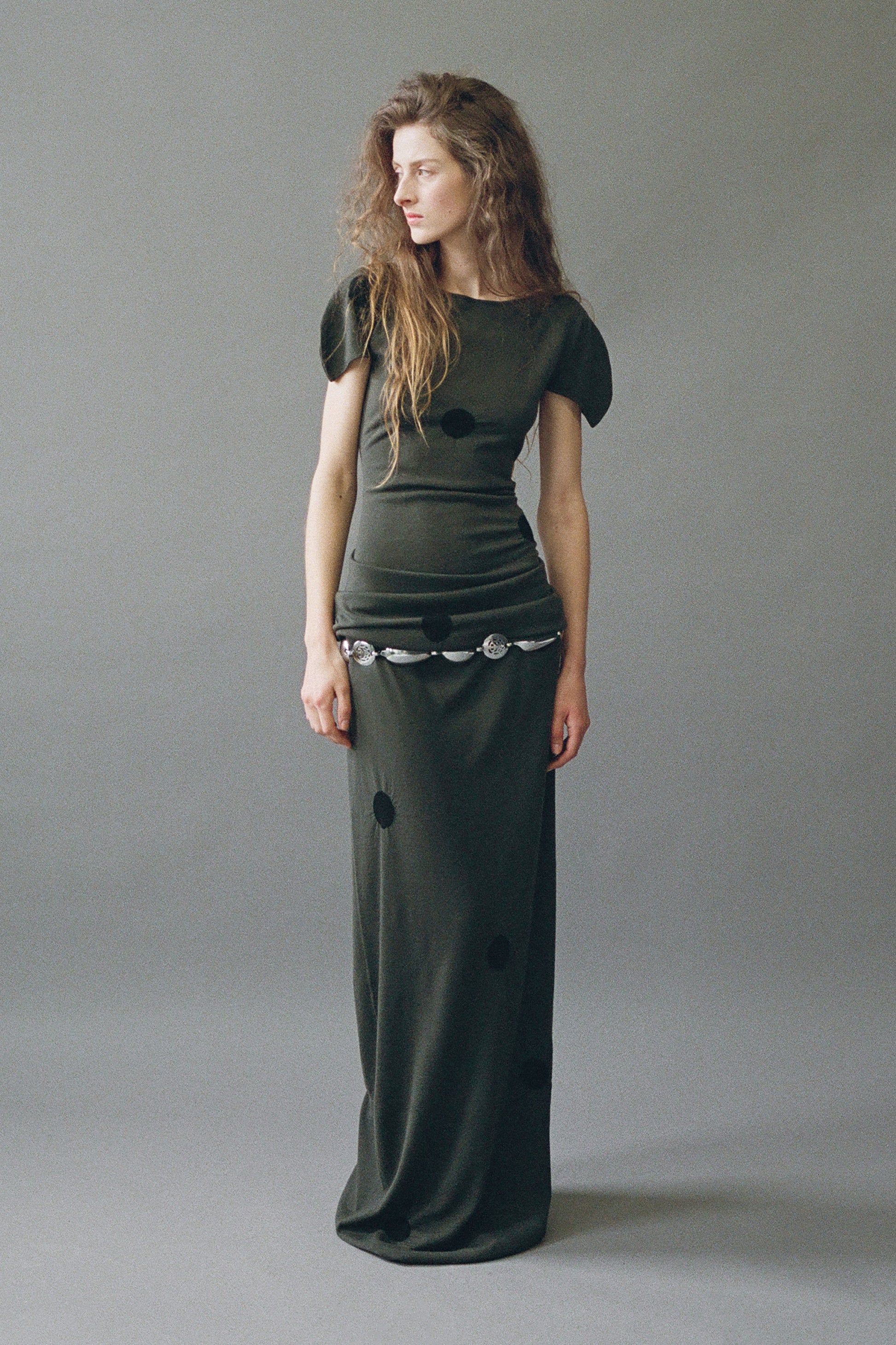 Bullseye Drape Knit Dress