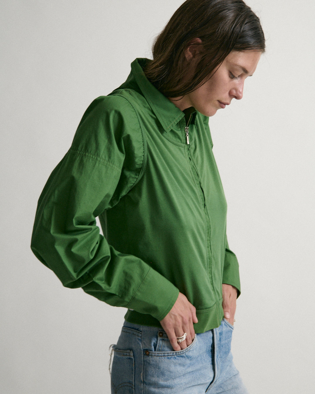 Womens Canopy Zip Up - EDL Green