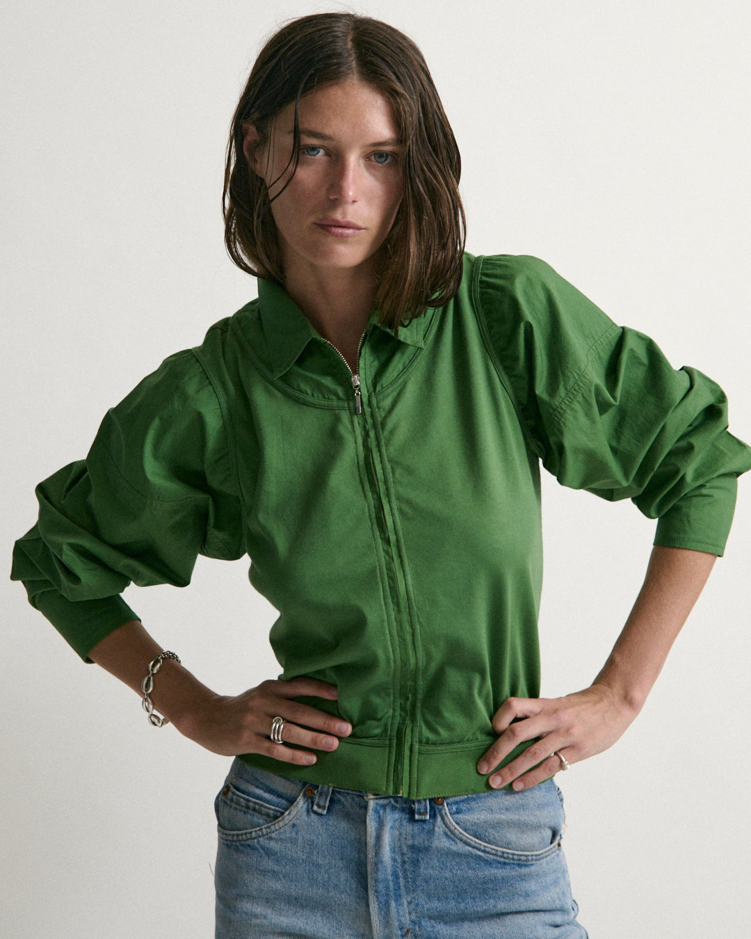 Womens Canopy Zip Up - EDL Green