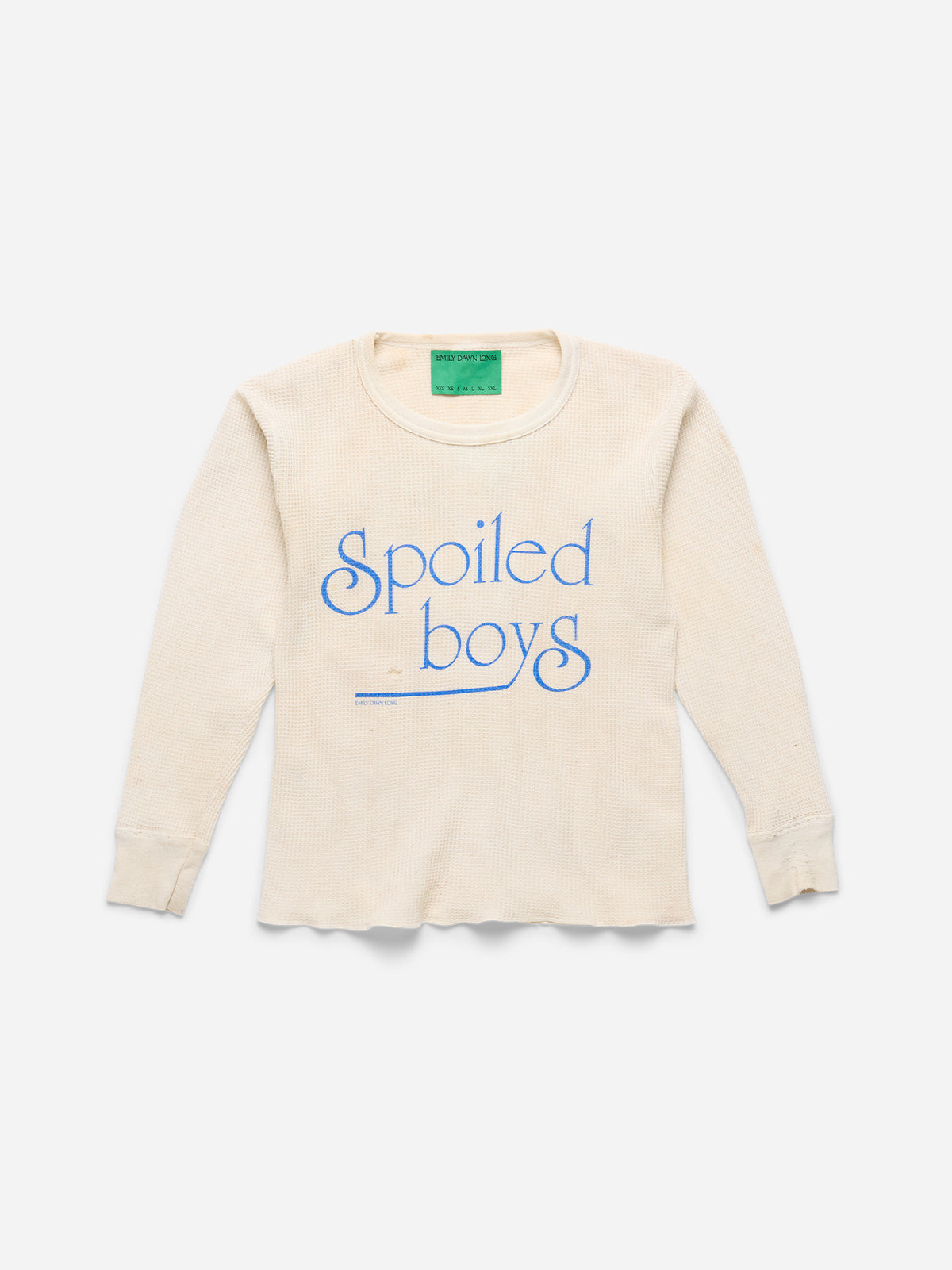 SPOILED BOYS - White Waffle Thermal_Distressed_XS (I3)
