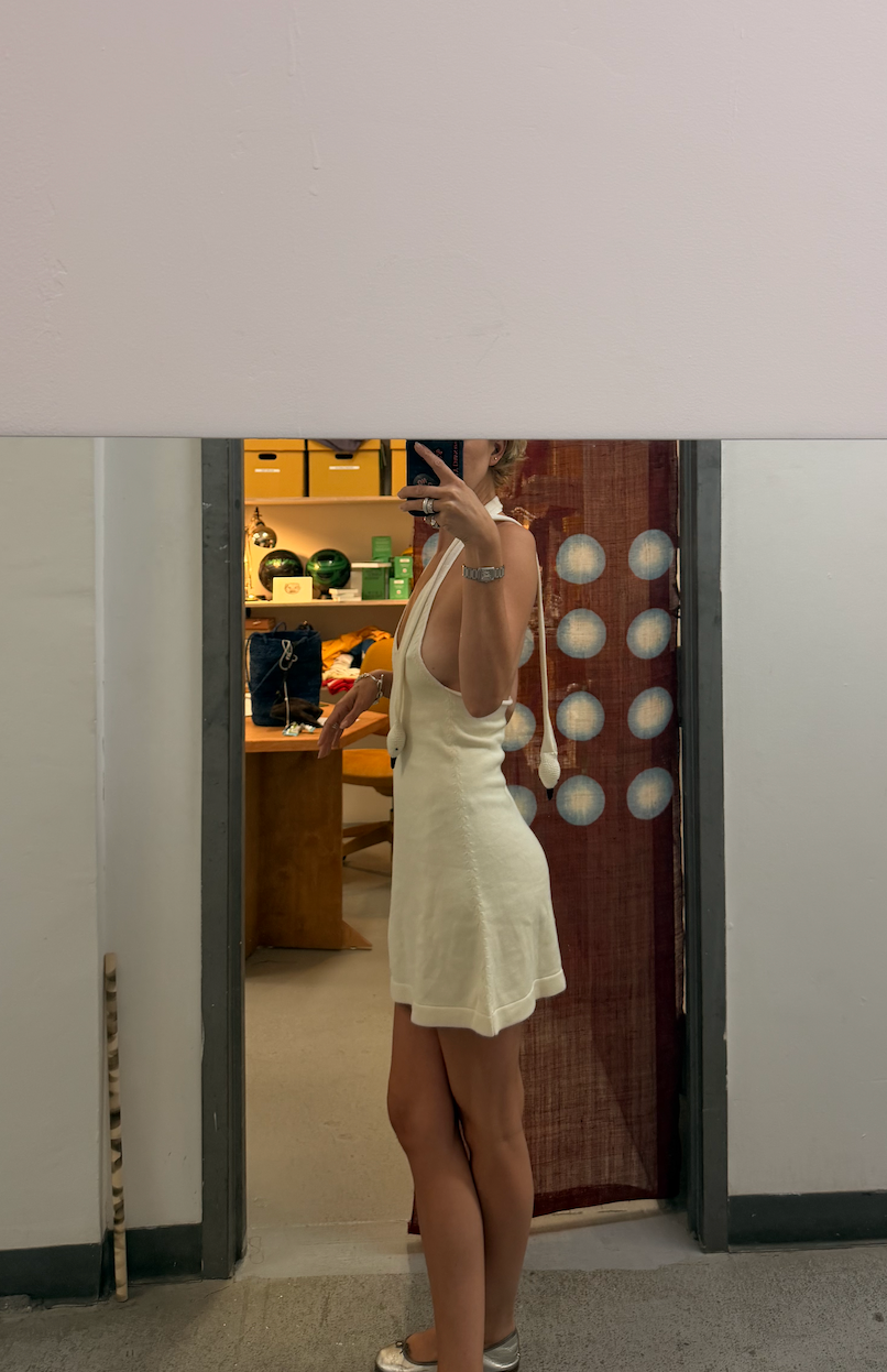 SWAN HALTER DRESS - Mini