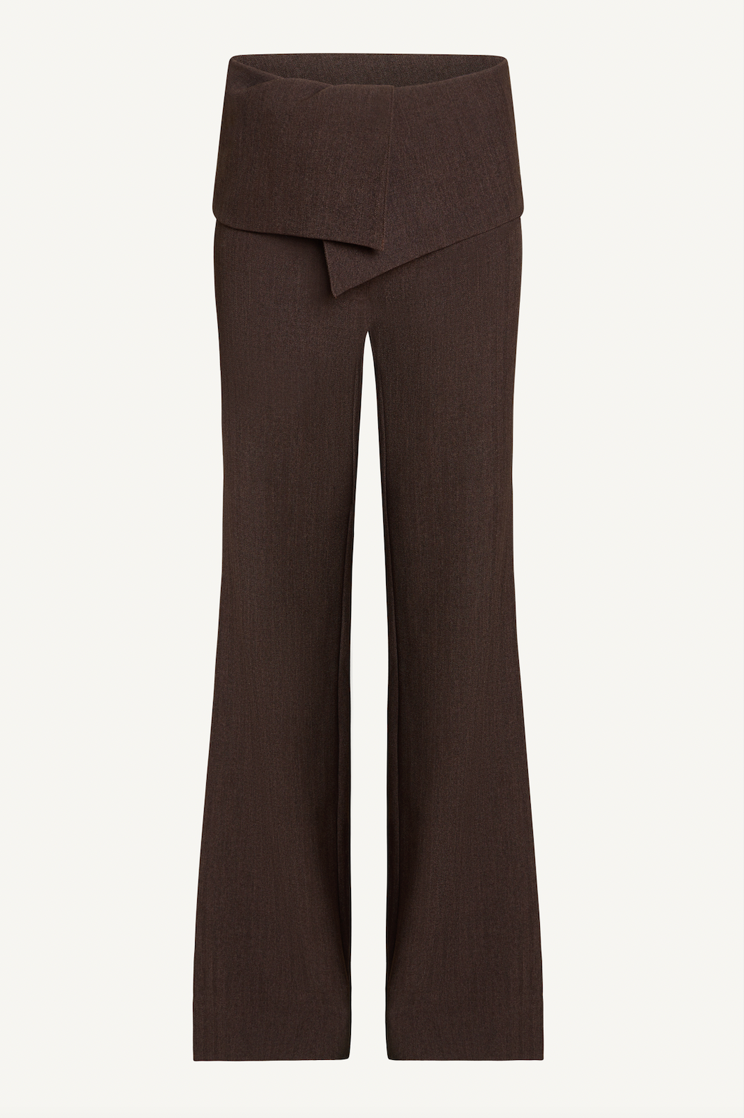 BLAKE FOLD OVER PANT - Brown Wool