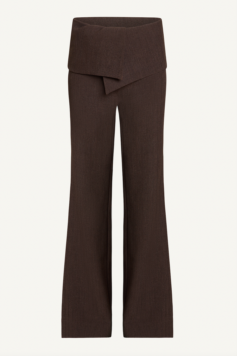 BLAKE FOLD OVER PANT - Brown Wool