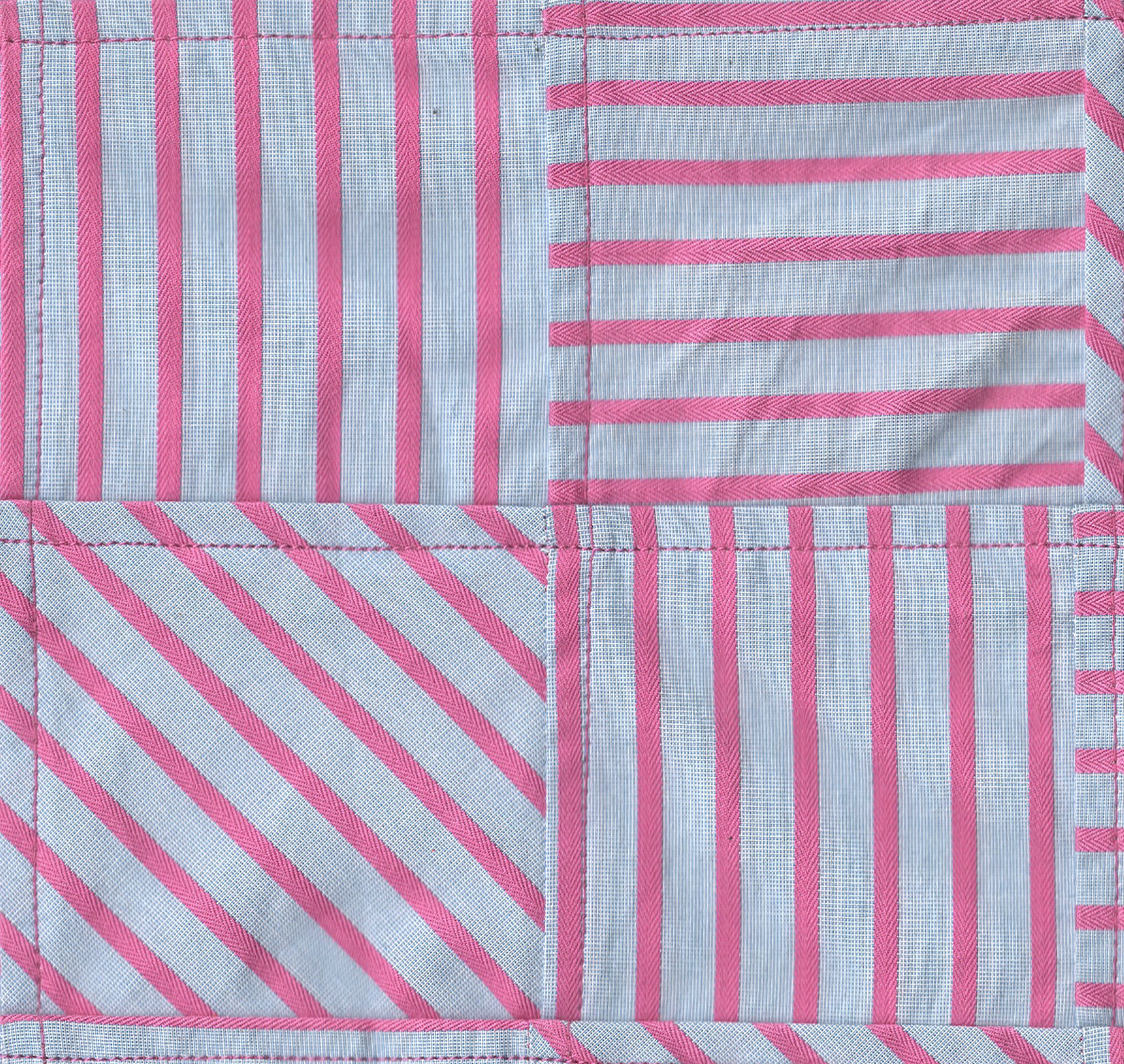 Jeff"s Shirt - 001 Pink + Blue Stripe