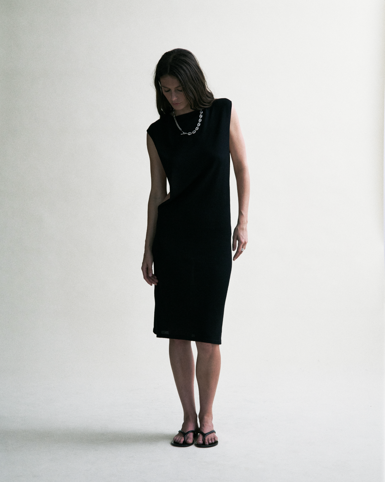 Milos Muscle Tee Dress - Black