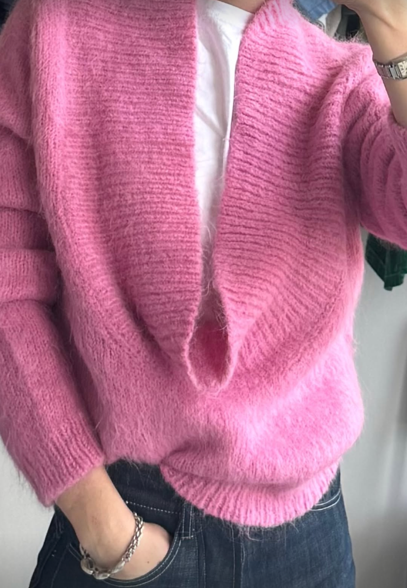 Sonko Reversible Cowl Neck Sweater - Fuzzy