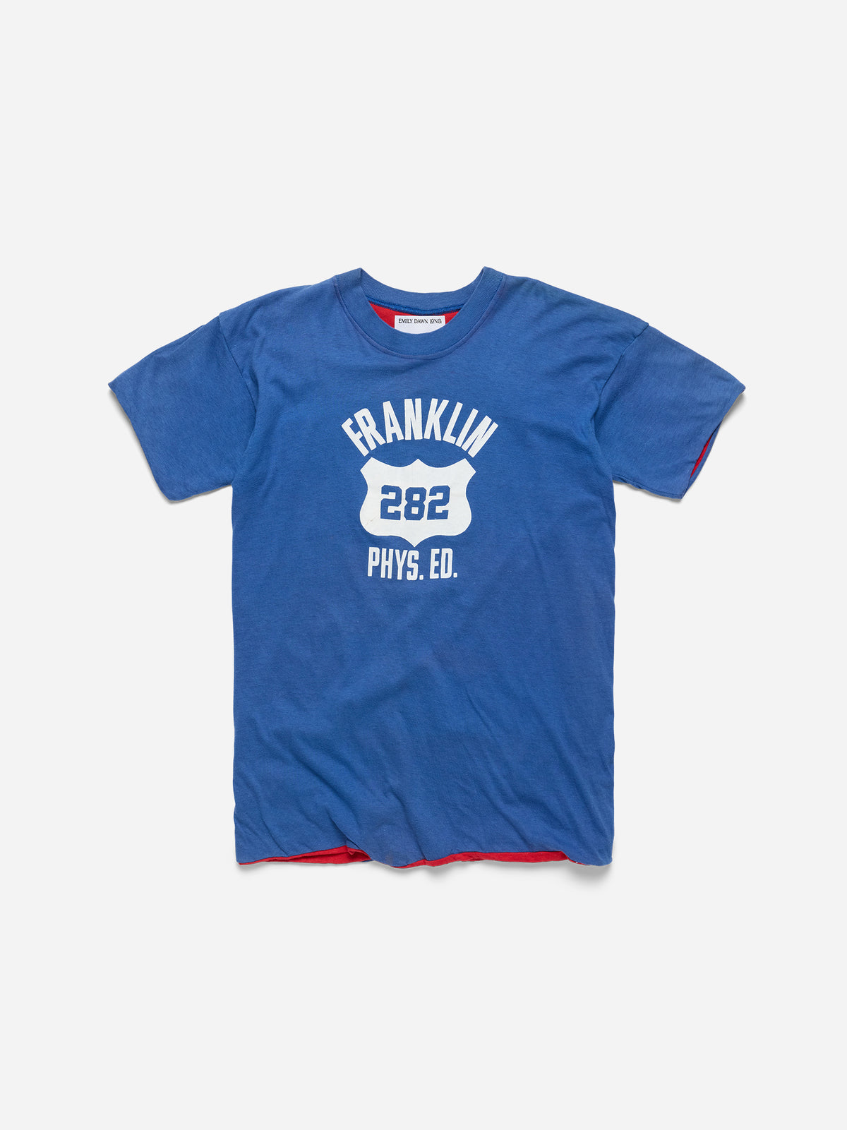 “TAKE OFF YOUR CLOTHES” -Red/Navy_Franklin_Reversible Ringer_S (C3)
