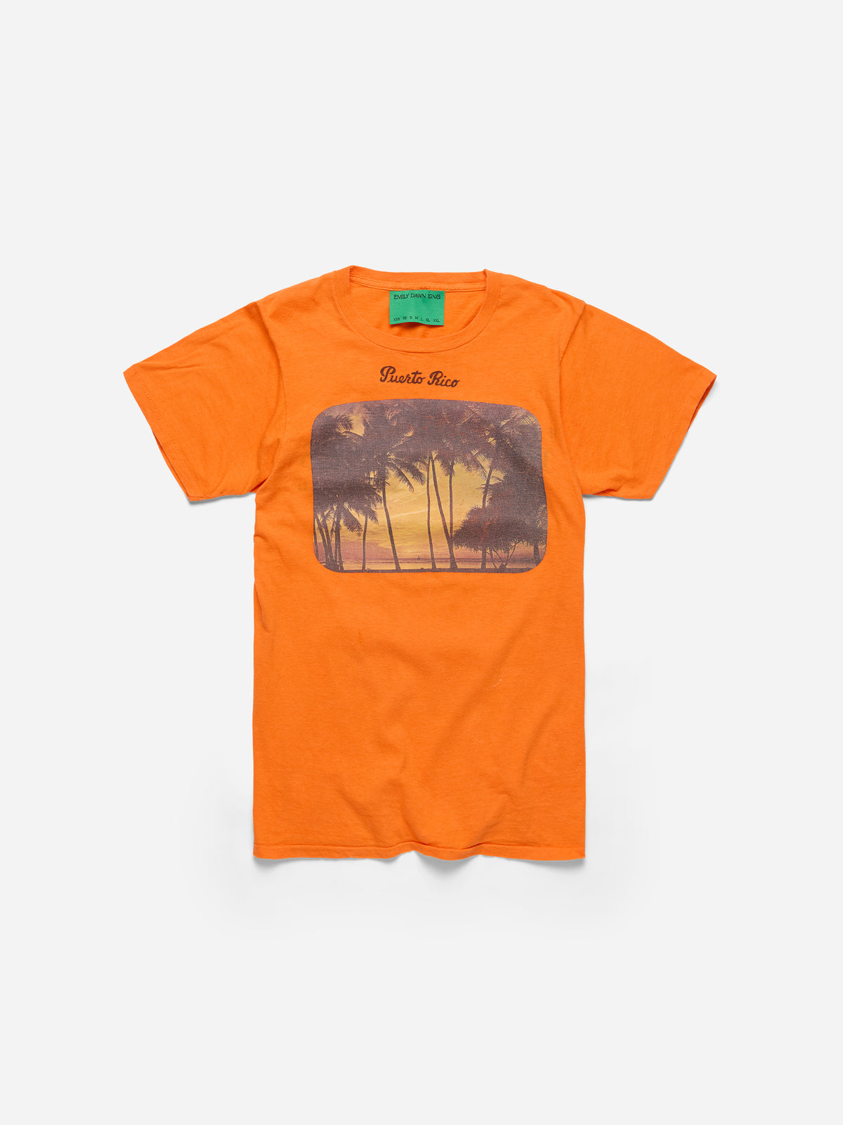 “TAKE OFF YOUR CLOTHES” -Orange Tee_Puerto Rico_XS (E3)