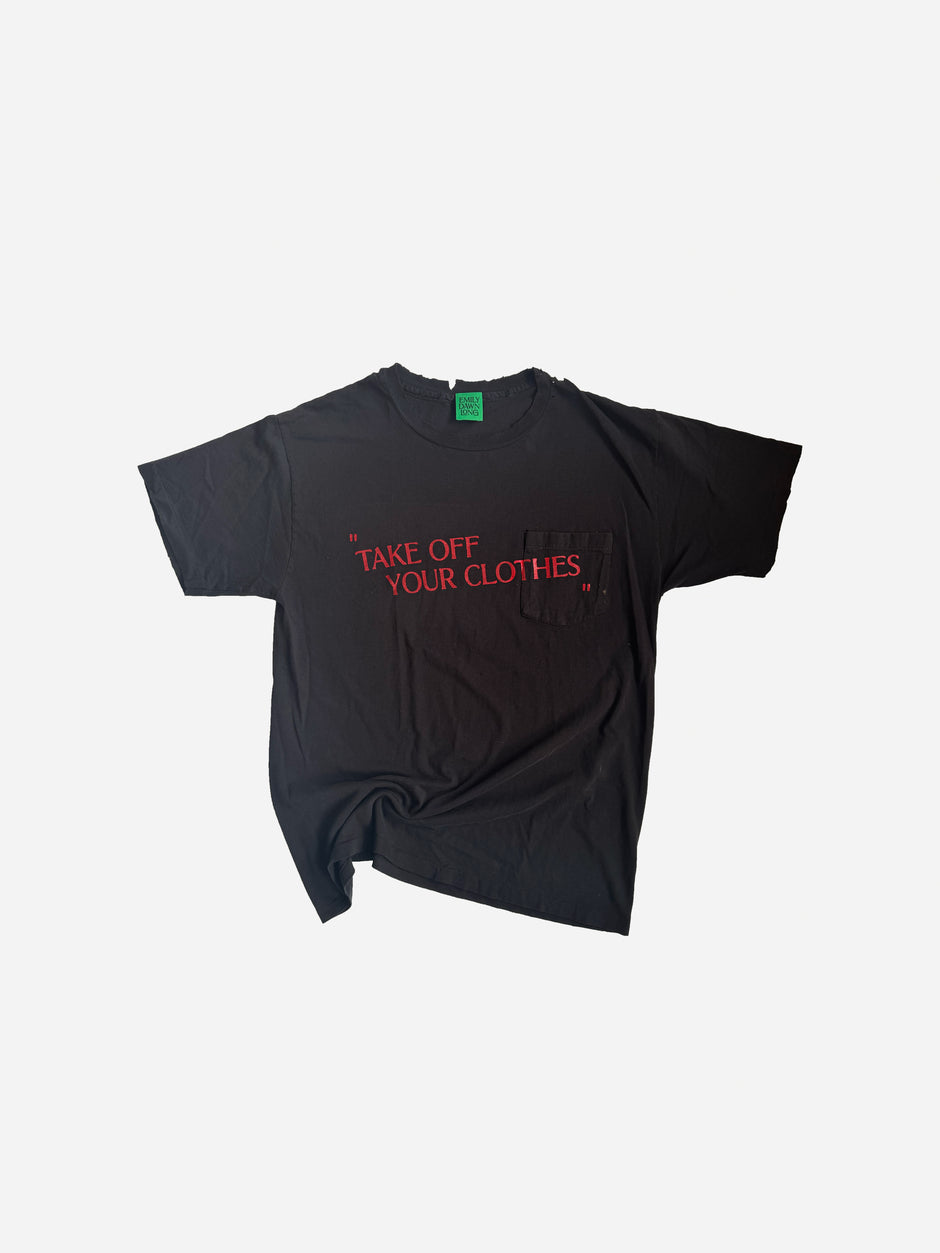 “TAKE OFF YOUR CLOTHES”  - BLCK_RED_S_M
