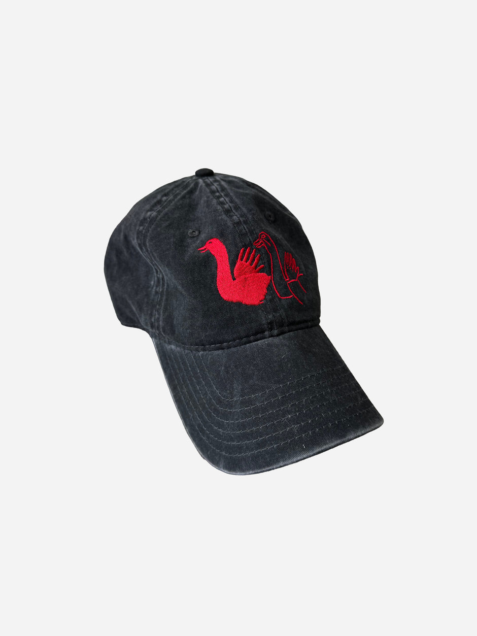 SWAN SHADOW PUPPET HAT - Washed Black