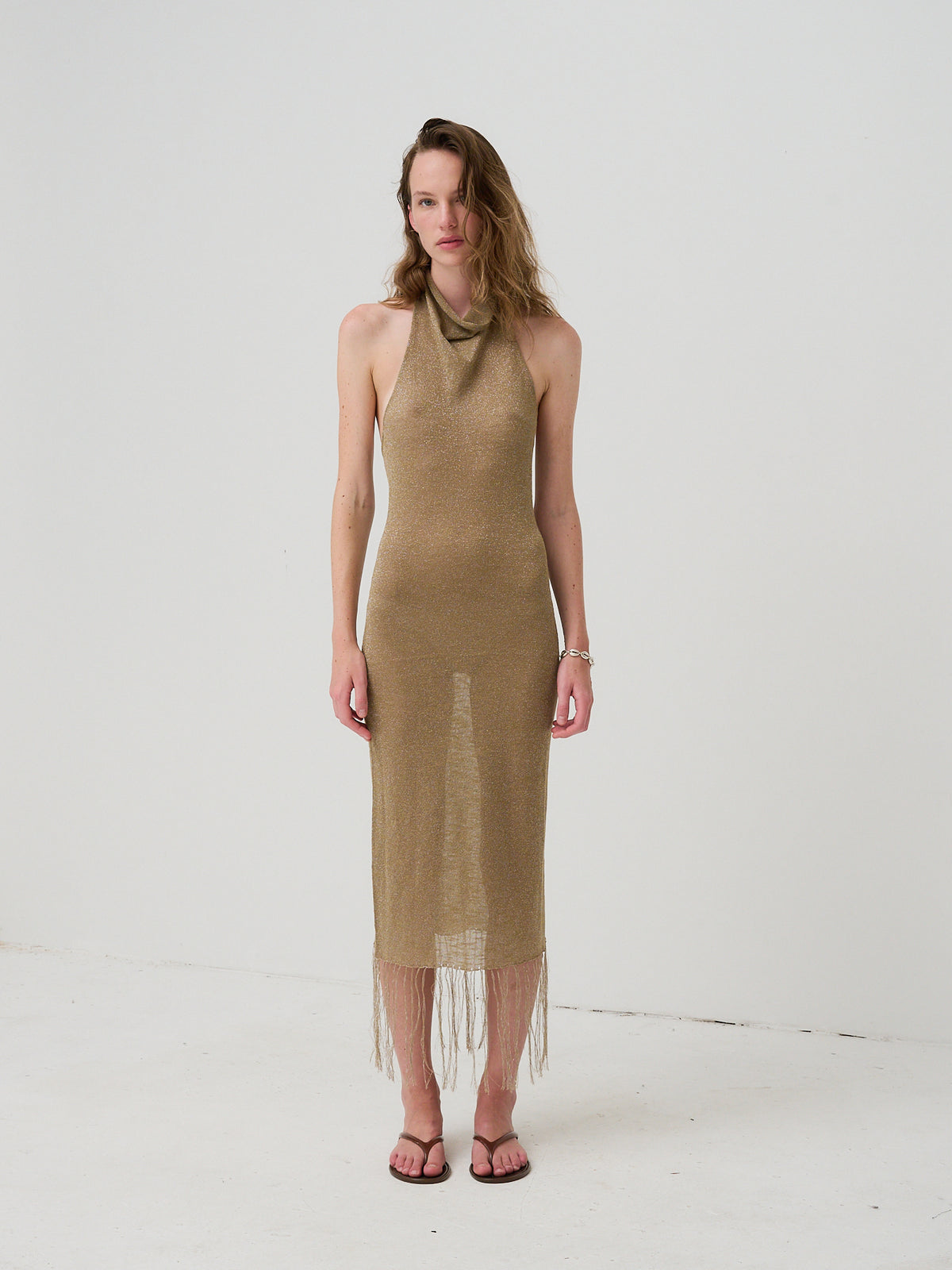 Shimmy Dress - Gold