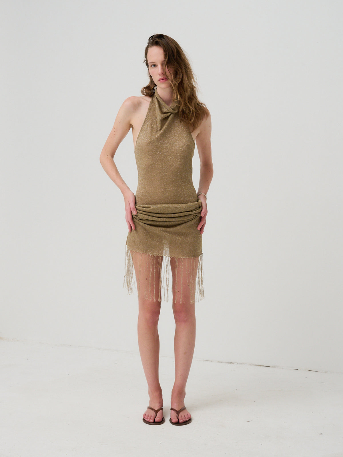 Shimmy Dress - Gold