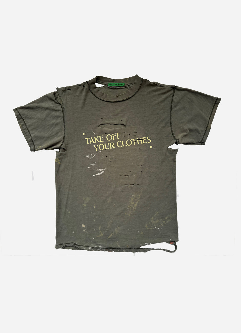 “TAKE OFF YOUR CLOTHES”  - Green_5 M/L