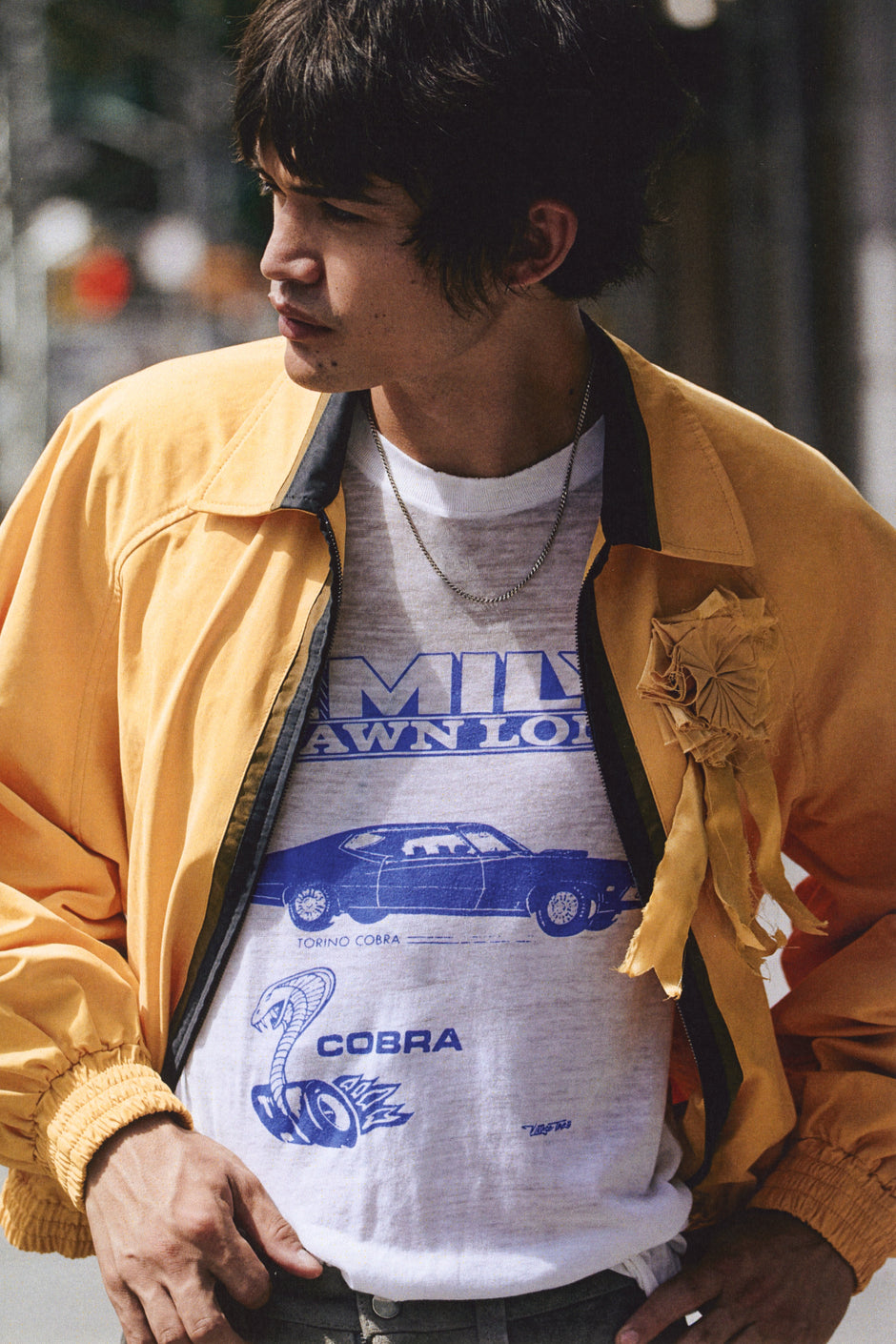 Washed Nylon Cockade Bomber