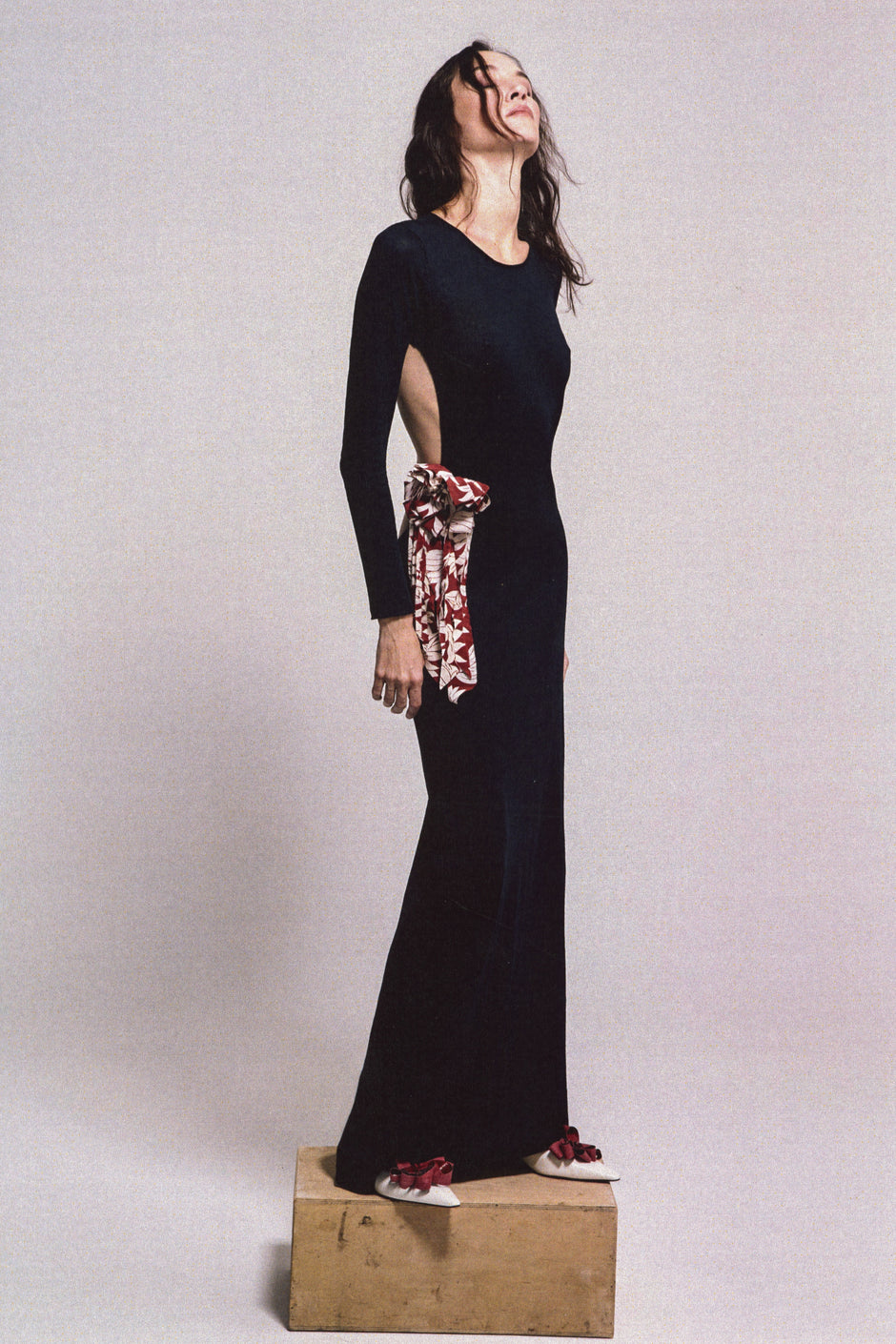 Backless Knit Dress - Vegetable Cashmere