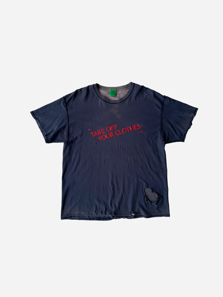 “TAKE OFF YOUR CLOTHES”  - NAVY